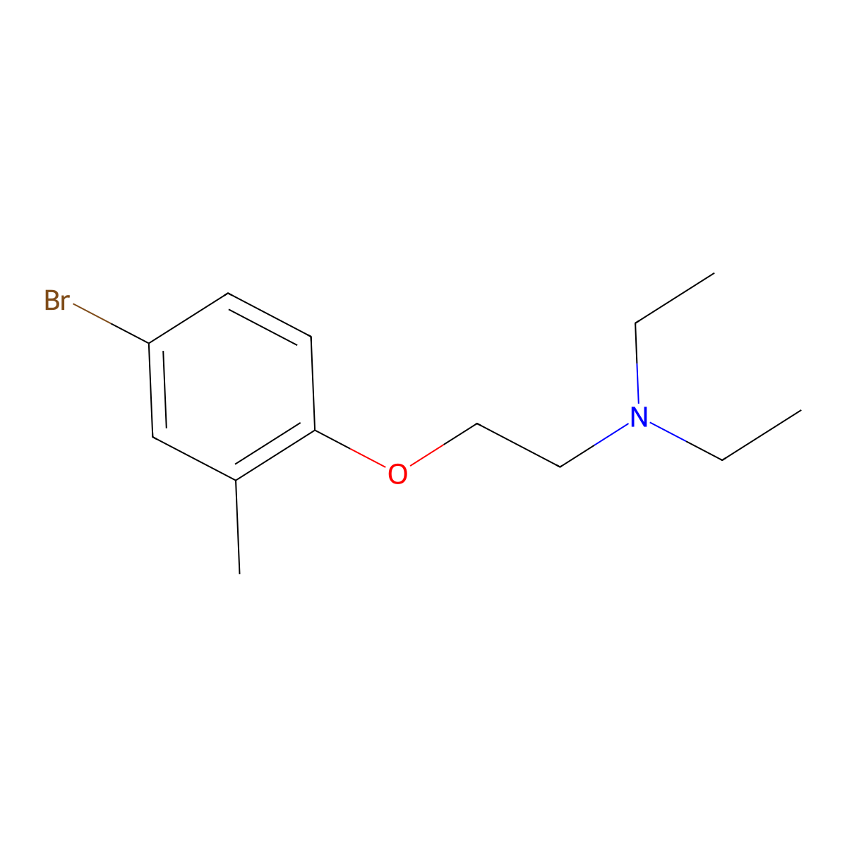 [2-(4-Bromo-2-methylphenoxy)ethyl]diethylamine molecular structure, CAS 177982-34-2