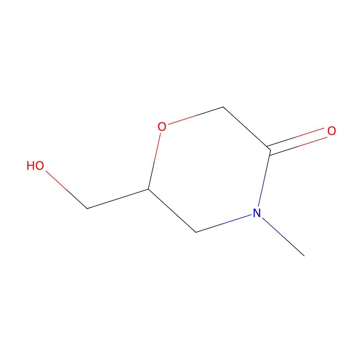 6-(Hydroxymethyl)-4-methylmorpholin-3-one molecular structure, CAS 1779827-30-3