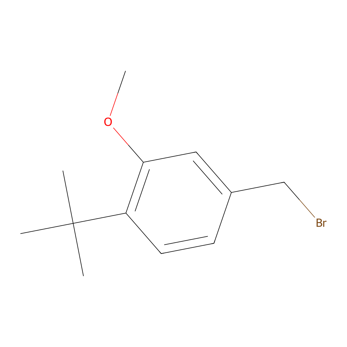4-(Bromomethyl)-1-tert-butyl-2-methoxybenzene molecular structure, CAS 177983-14-1