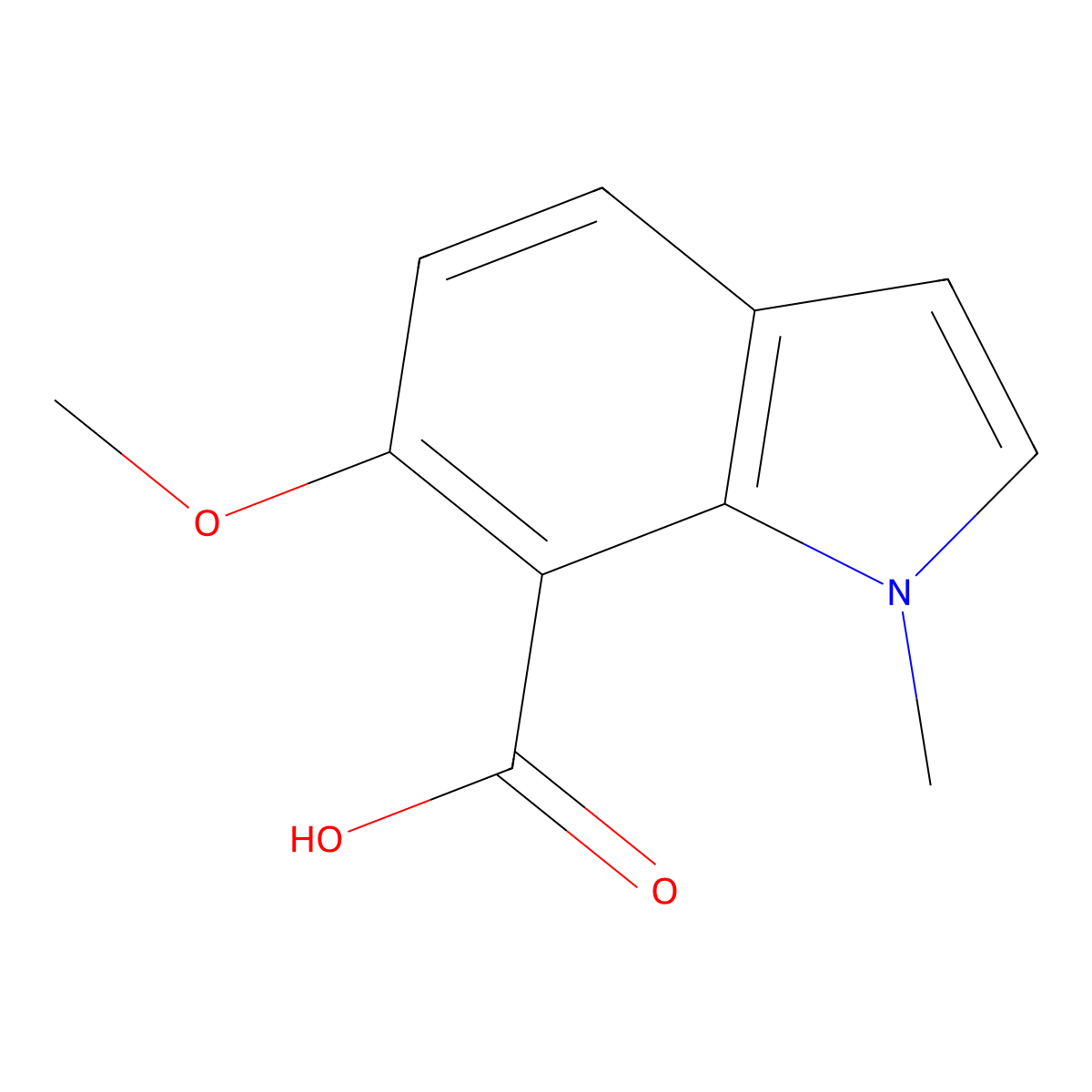 6-methoxy-1-methyl-1H-indole-7-carboxylic acid molecular structure, CAS 1779833-86-1