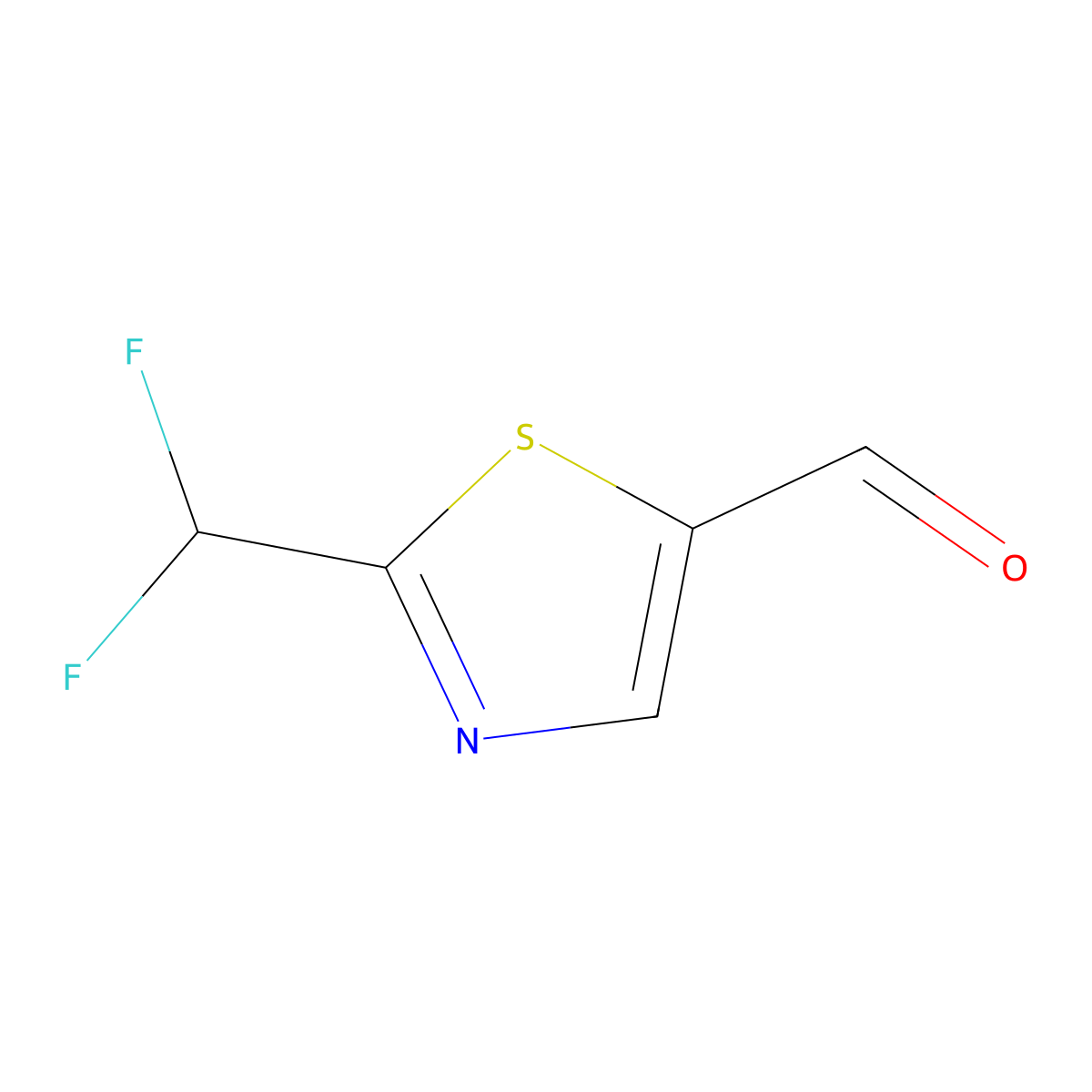 2-(Difluoromethyl)-1,3-thiazole-5-carbaldehyde molecular structure, CAS 1779840-82-2