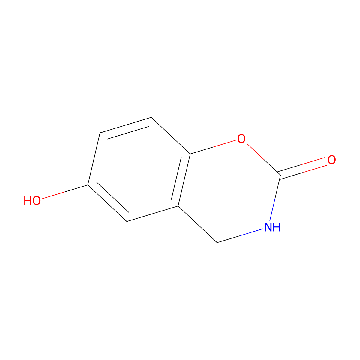 6-hydroxy-3,4-dihydro-2H-1,3-benzoxazin-2-one molecular structure, CAS 1779842-24-8