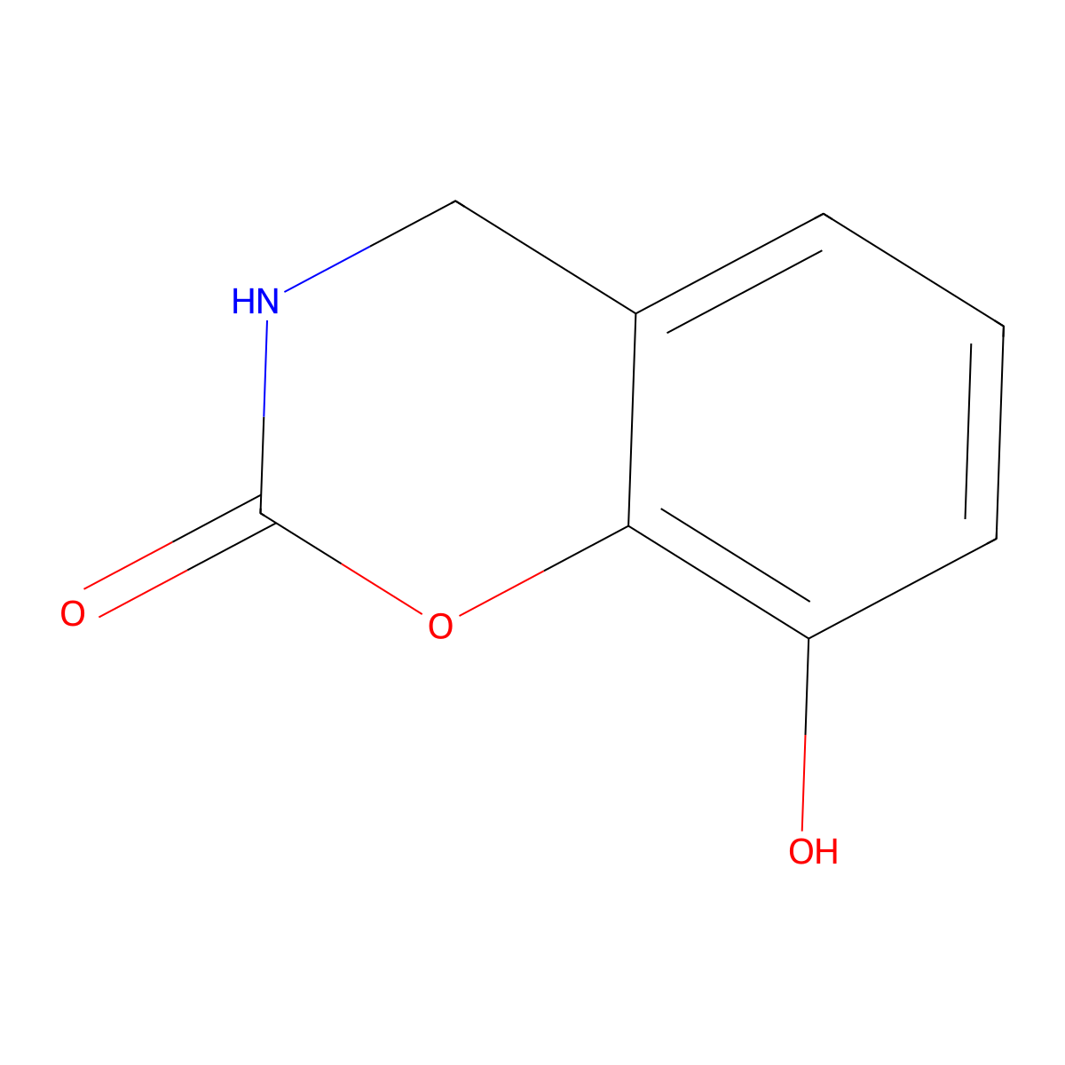 8-hydroxy-3,4-dihydro-2H-1,3-benzoxazin-2-one molecular structure, CAS 1779842-32-8