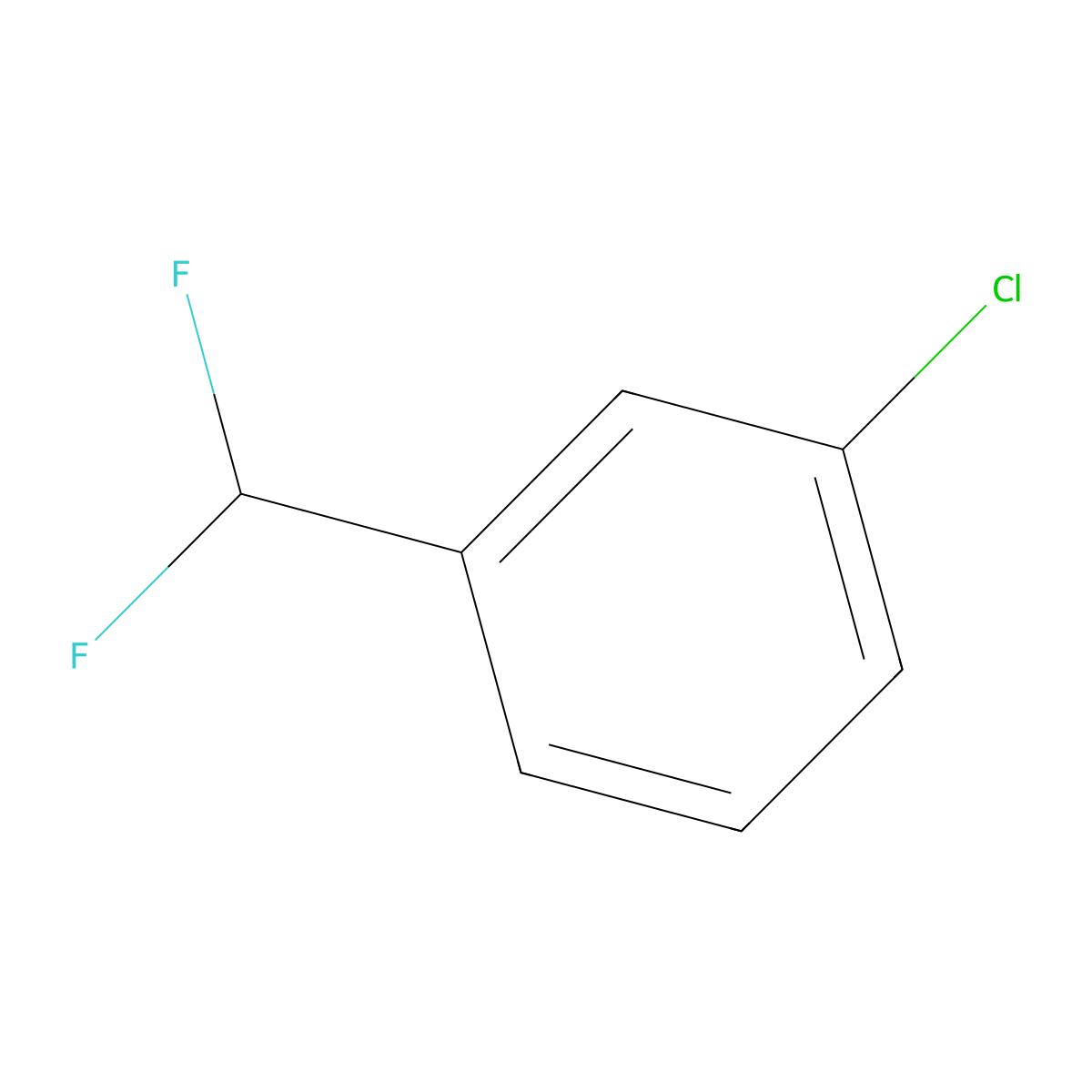 1-Chloro-3-(difluoromethyl)benzene molecular structure, CAS 1779854-93-1