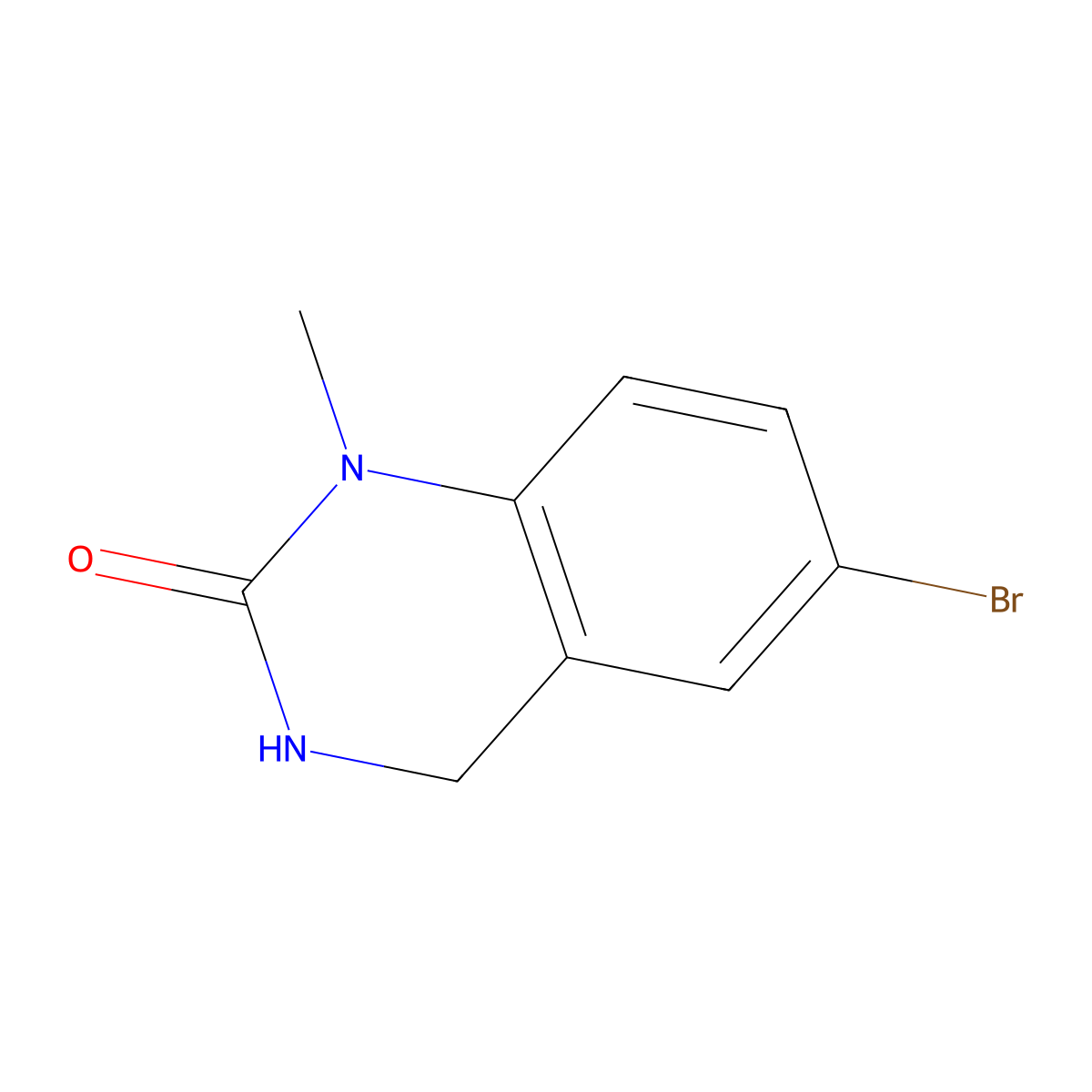 6-Bromo-1-methyl-3,4-dihydroquinazolin-2(1H)-one molecular structure, CAS 1779862-90-6