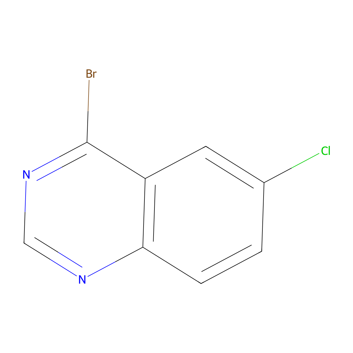 4-Bromo-6-chloroquinazoline molecular structure, CAS 1779864-88-8