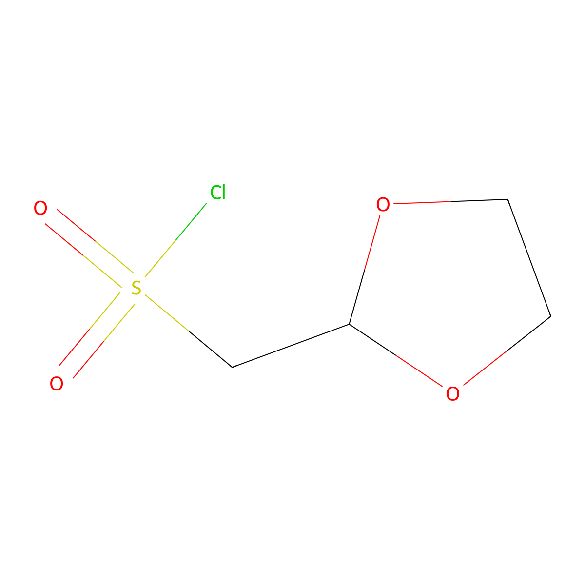 (1,3-Dioxolan-2-yl)methanesulfonyl chloride molecular structure, CAS 1779865-11-0