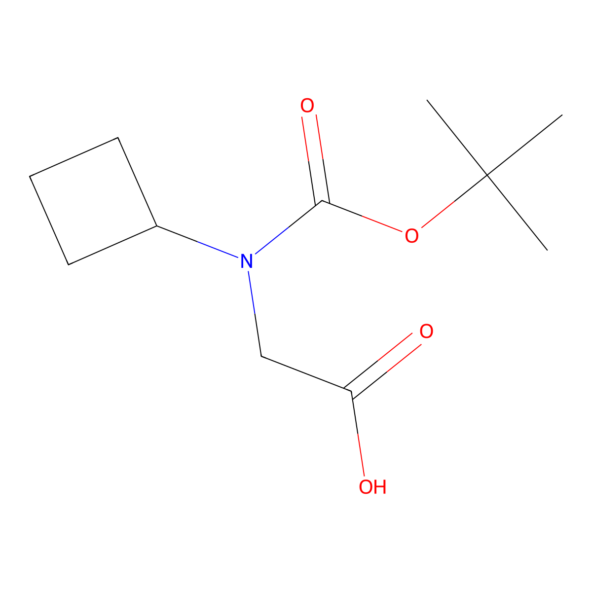 N-Boc-N-cyclobutyl-glycine molecular structure, CAS 1779868-81-3