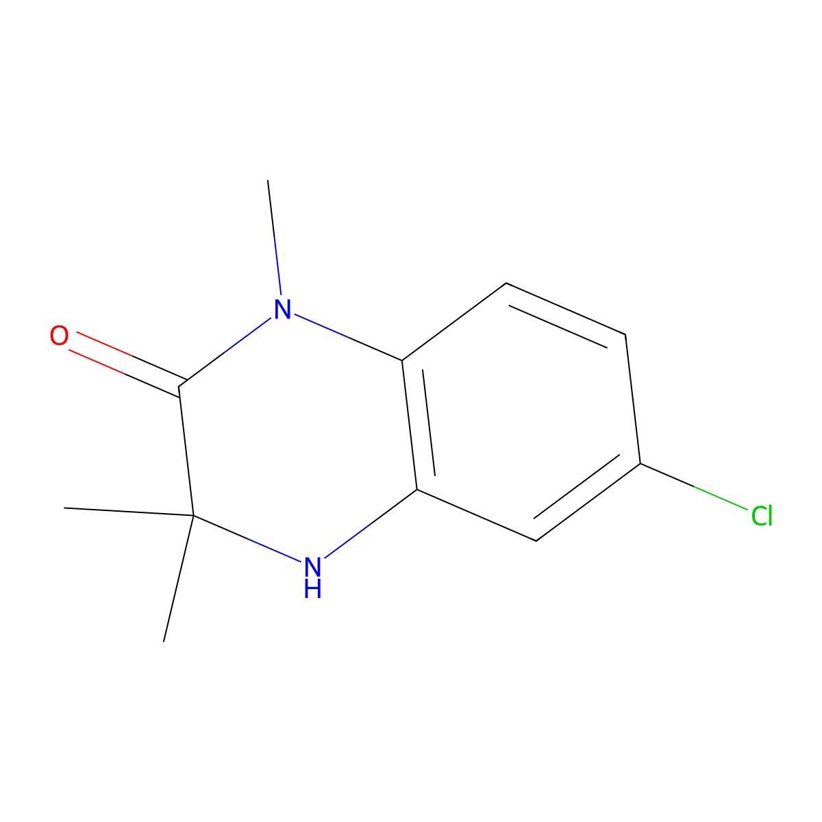 6-Chloro-1,3,3-trimethyl-1,2,3,4-tetrahydroquinoxalin-2-one molecular structure, CAS 1779875-33-0