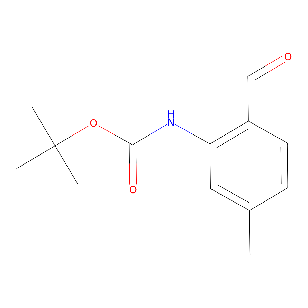 tert-butyl N-(2-formyl-5-methylphenyl)carbamate molecular structure, CAS 1779881-00-3