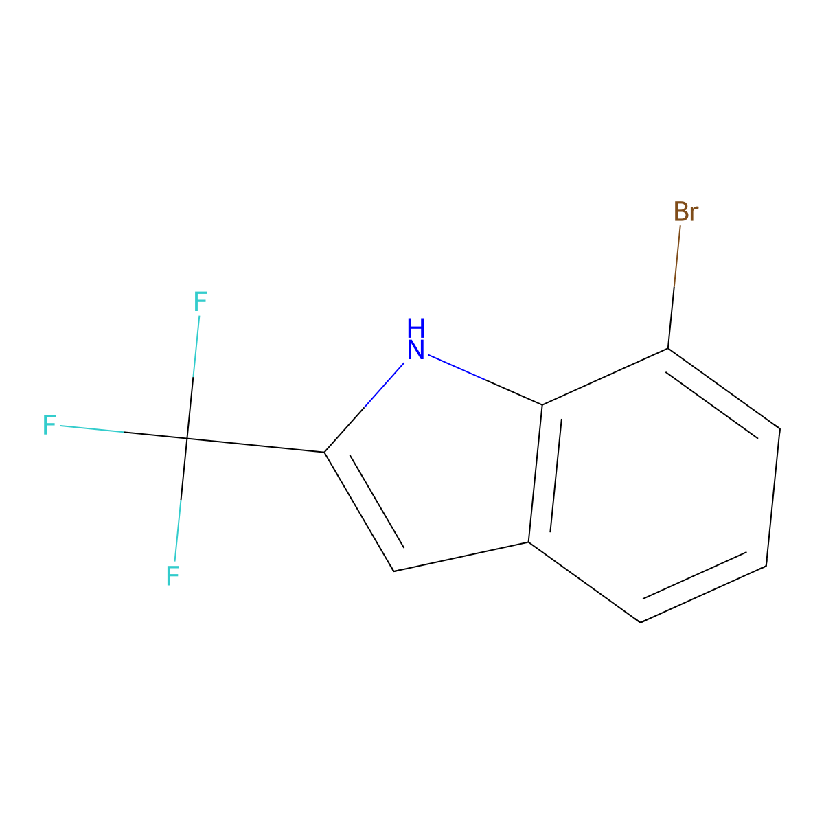 7-Bromo-2-(trifluoromethyl)indole molecular structure, CAS 1779887-86-3