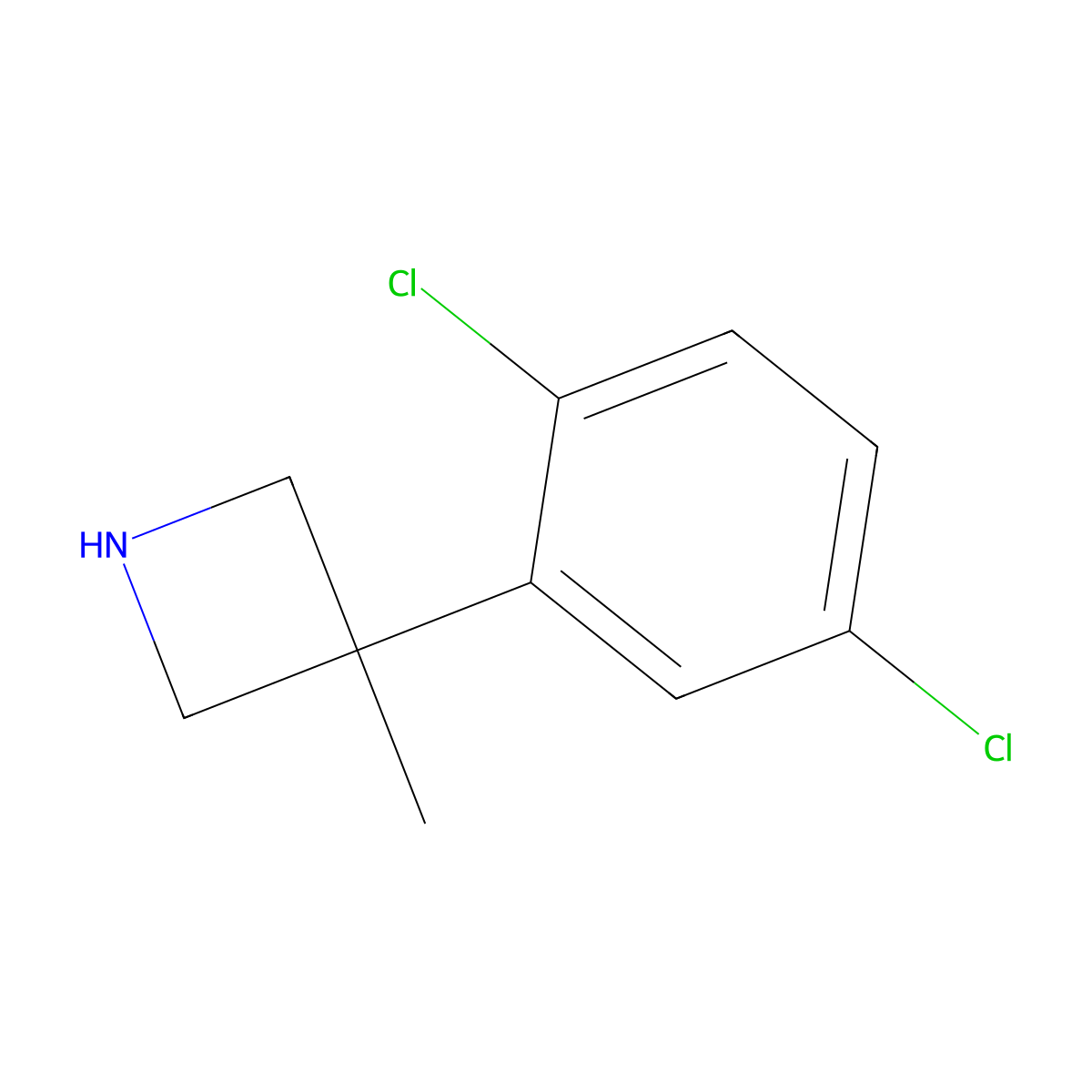 3-(2,5-Dichlorophenyl)-3-methylazetidine molecular structure, CAS 1779889-23-4