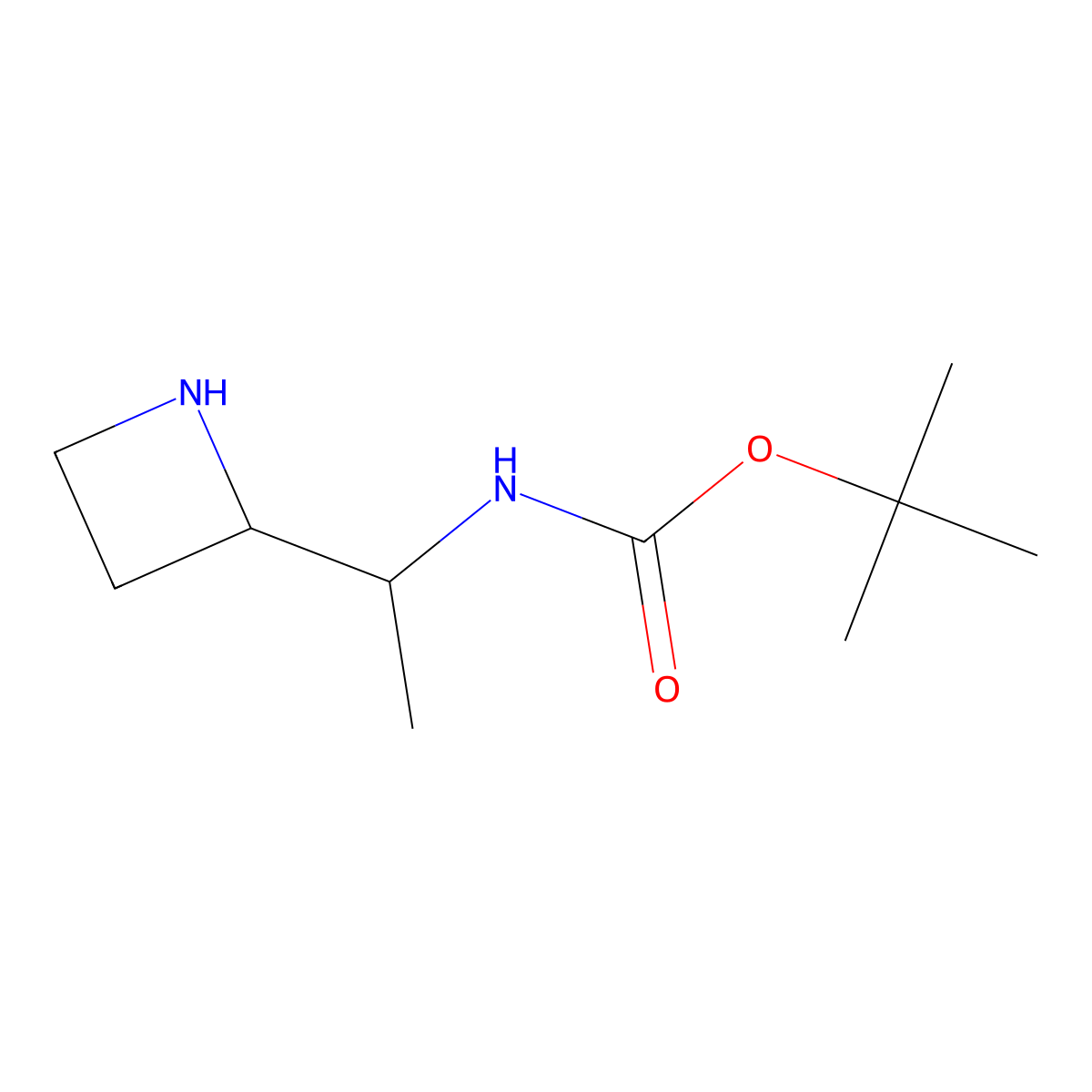 Tert-butyl (1-(azetidin-2-YL)ethyl)carbamate molecular structure, CAS 1779889-99-4