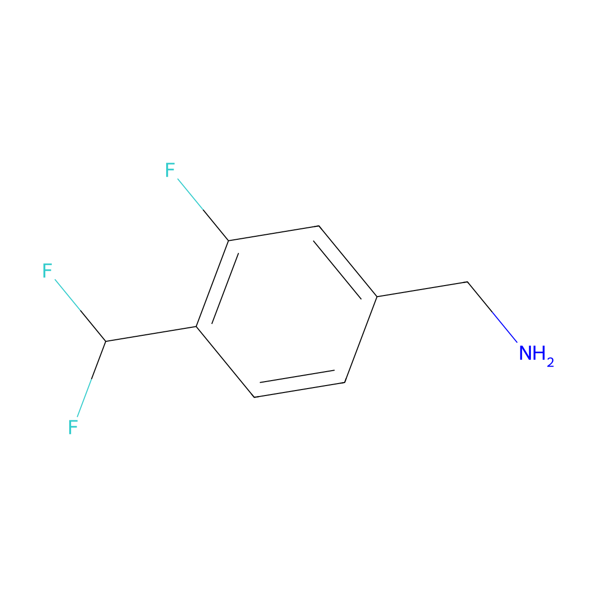 1-[4-(Difluoromethyl)-3-fluorophenyl]methanamine molecular structure, CAS 1779893-25-2
