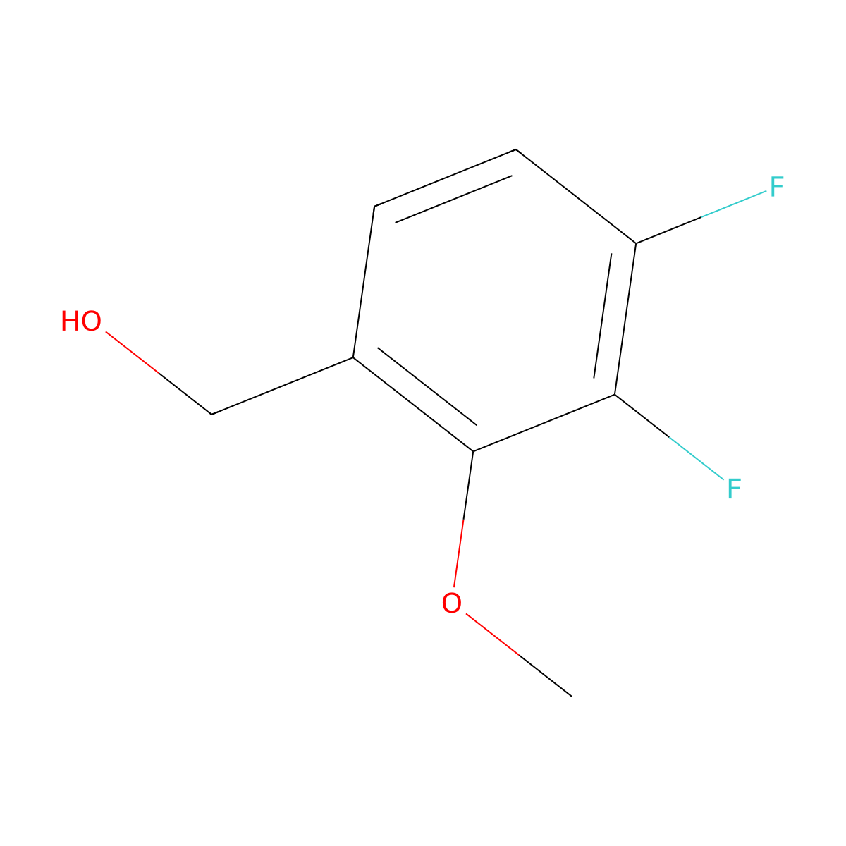 (3,4-Difluoro-2-methoxyphenyl)methanol molecular structure, CAS 1779895-68-9
