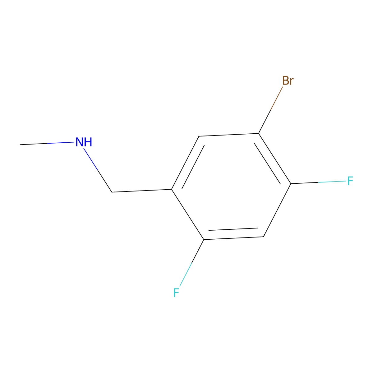 [(5-Bromo-2,4-difluorophenyl)methyl](methyl)amine molecular structure, CAS 1779897-52-7