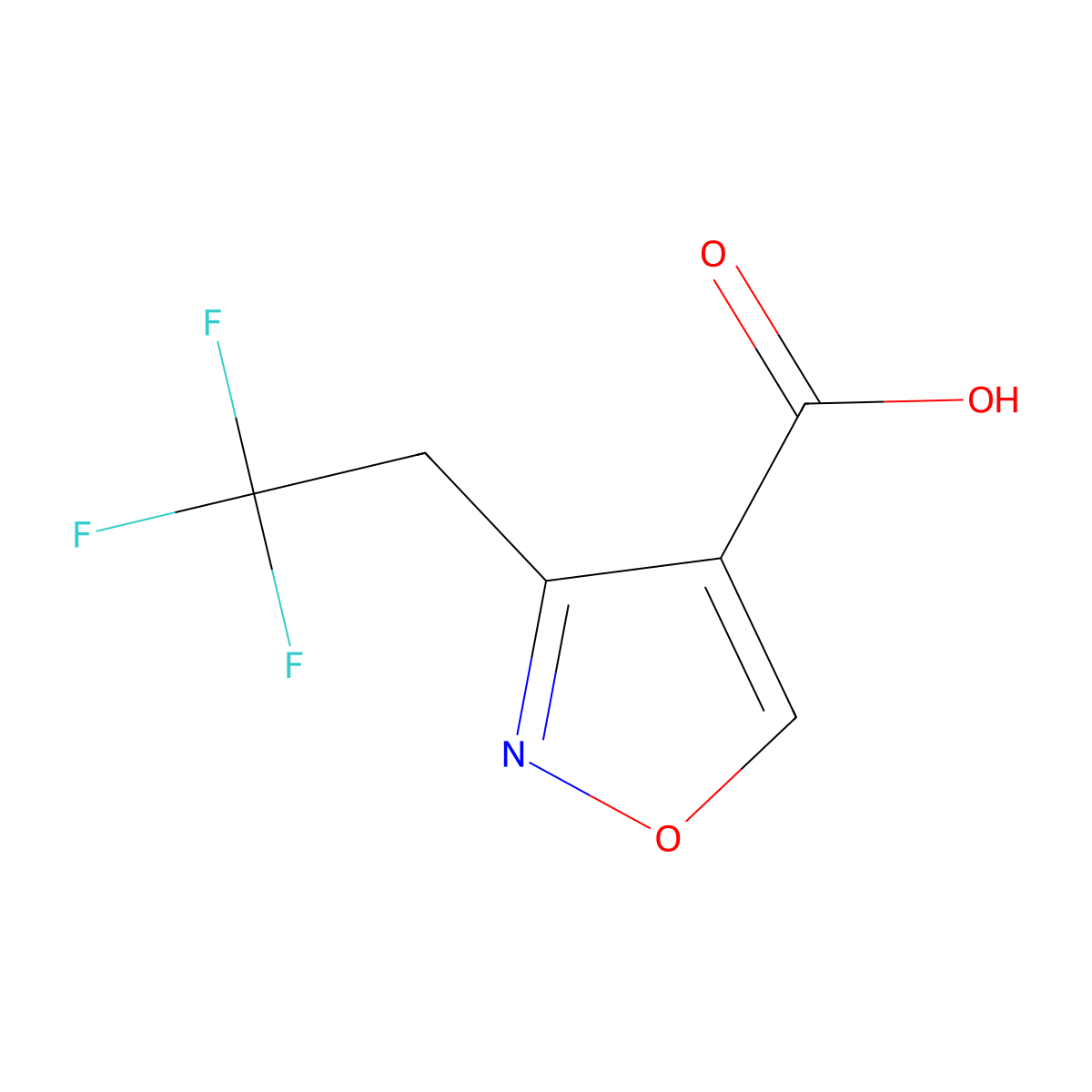 3-(2,2,2-Trifluoroethyl)isoxazole-4-carboxylic acid molecular structure, CAS 1779905-44-0