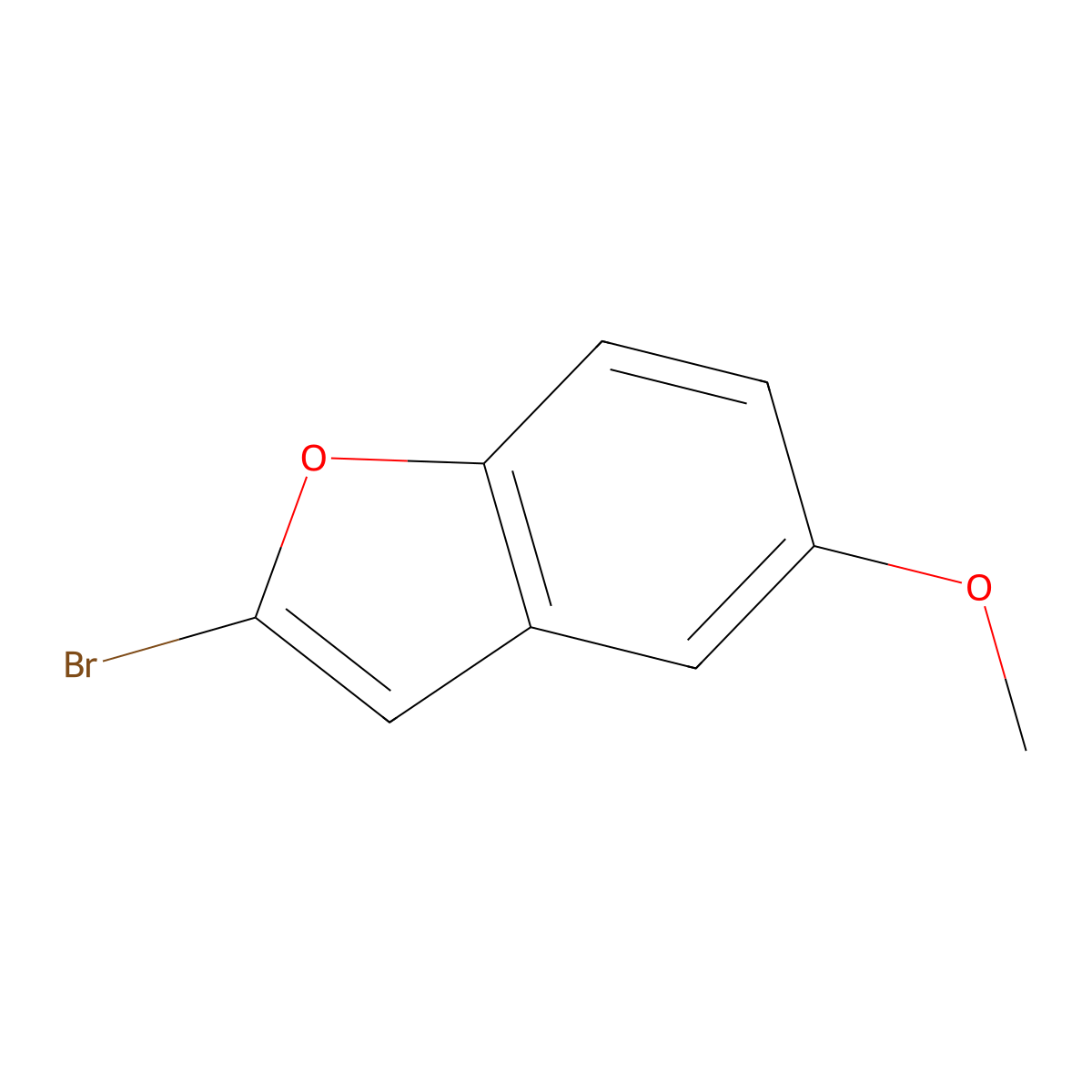 2-Bromo-5-methoxy-1-benzofuran molecular structure, CAS 1779906-91-0