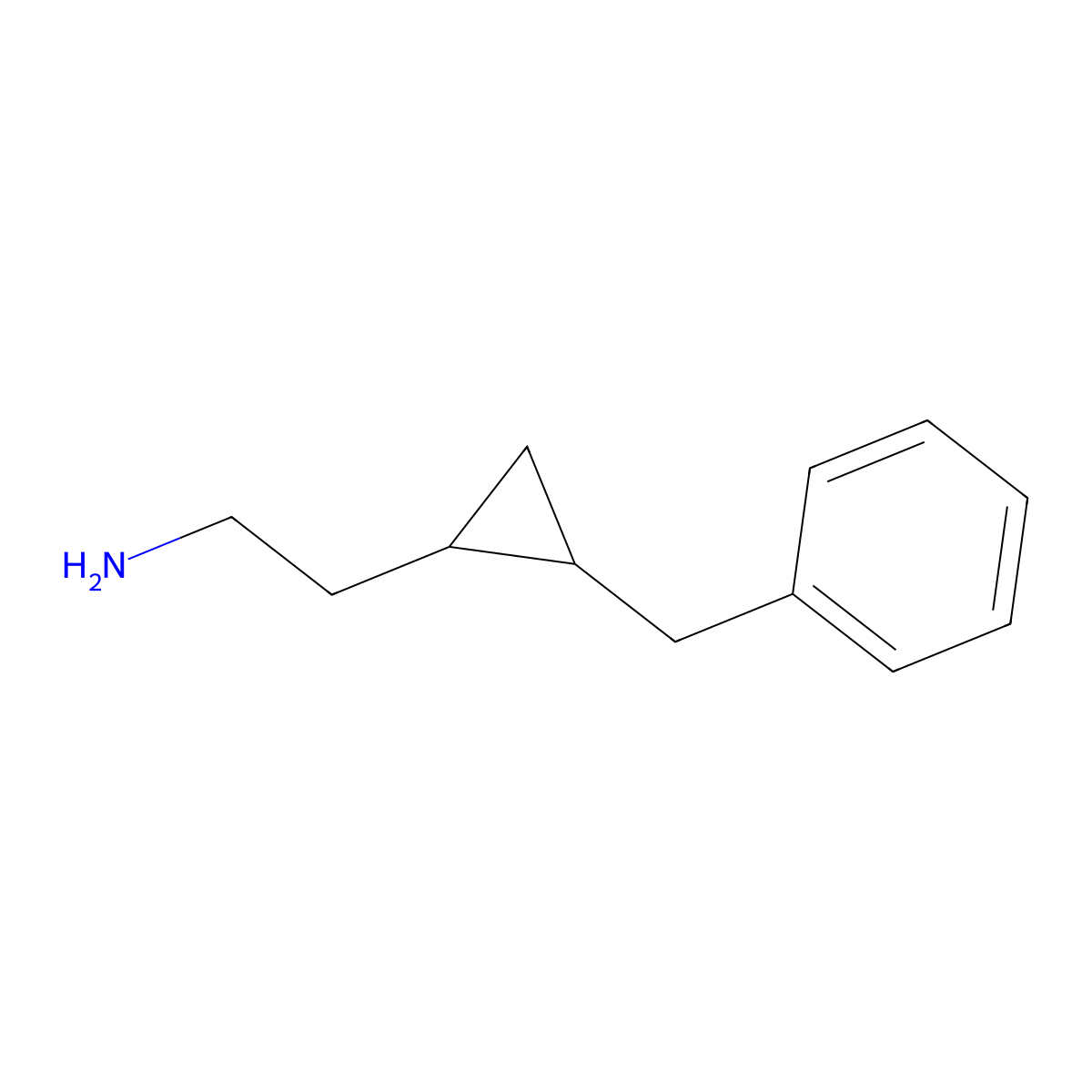 2-(2-Benzylcyclopropyl)ethan-1-amine molecular structure, CAS 1779907-64-0