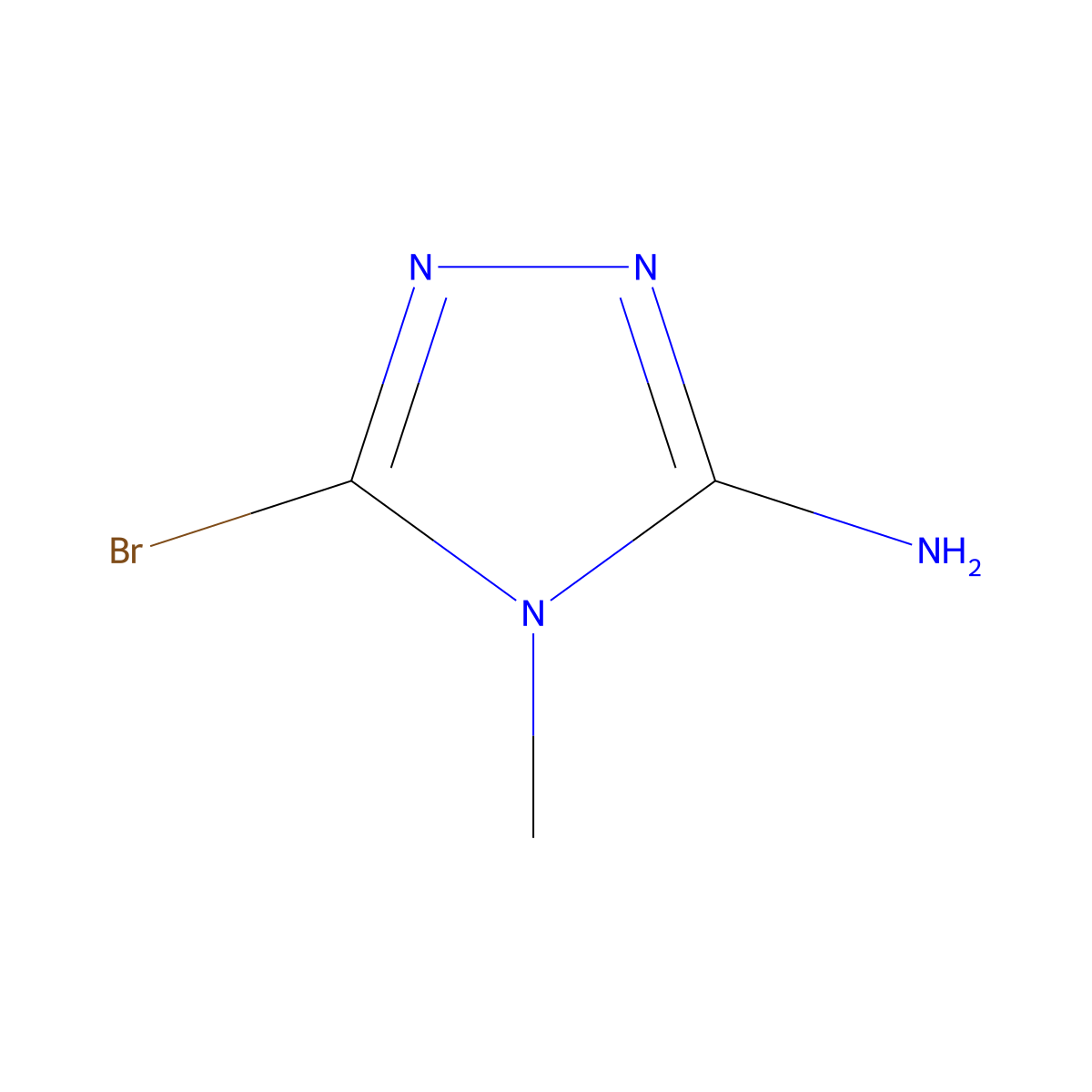 5-bromo-4-methyl-4H-1,2,4-triazol-3-amine molecular structure, CAS 1779910-91-6