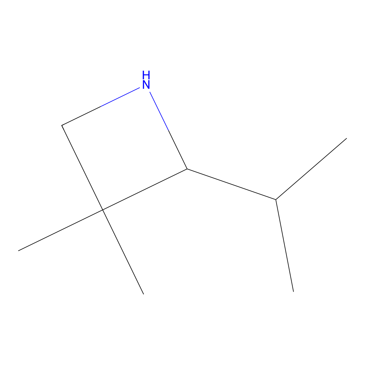 3,3-Dimethyl-2-(propan-2-yl)azetidine molecular structure, CAS 1779913-80-2