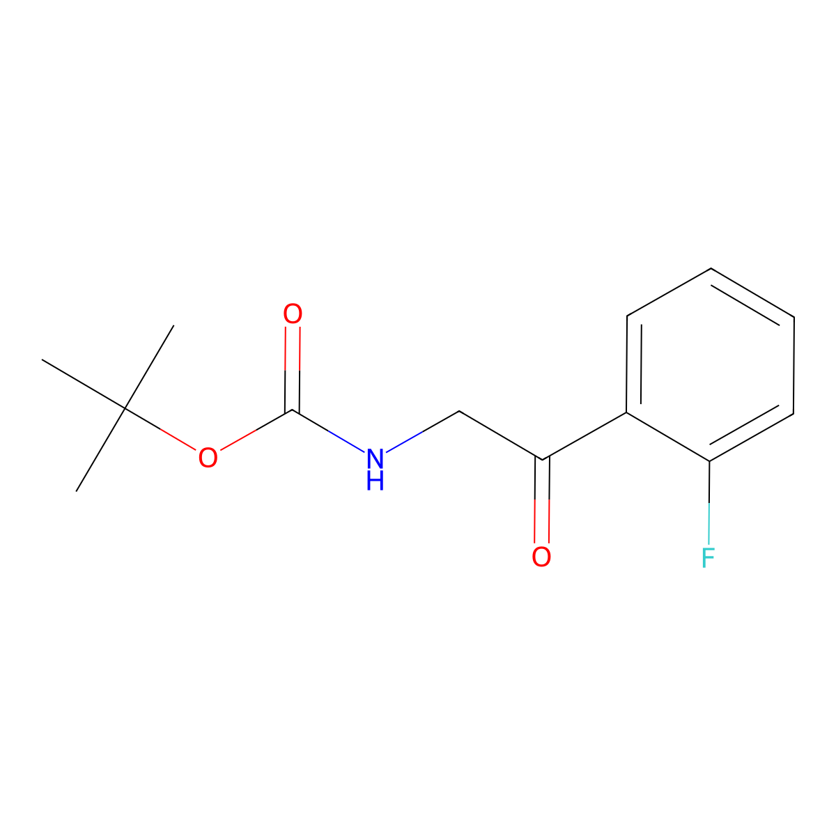 tert-butyl N-[2-(2-fluorophenyl)-2-oxoethyl]carbamate molecular structure, CAS 1779915-64-8