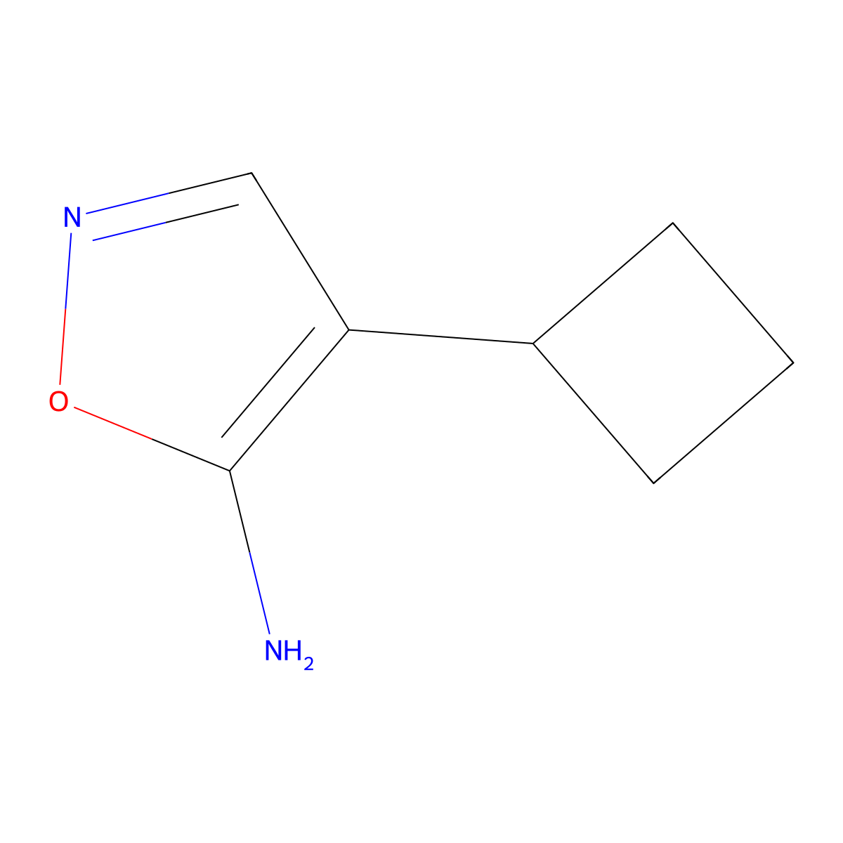 4-Cyclobutyl-1,2-oxazol-5-amine molecular structure, CAS 1779920-94-3