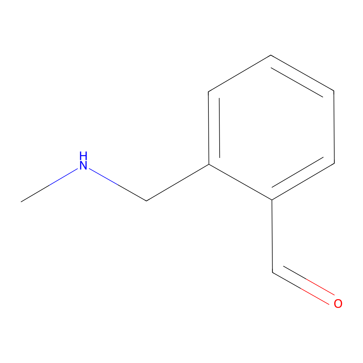 2-[(Methylamino)methyl]benzaldehyde molecular structure, CAS 1779922-11-0