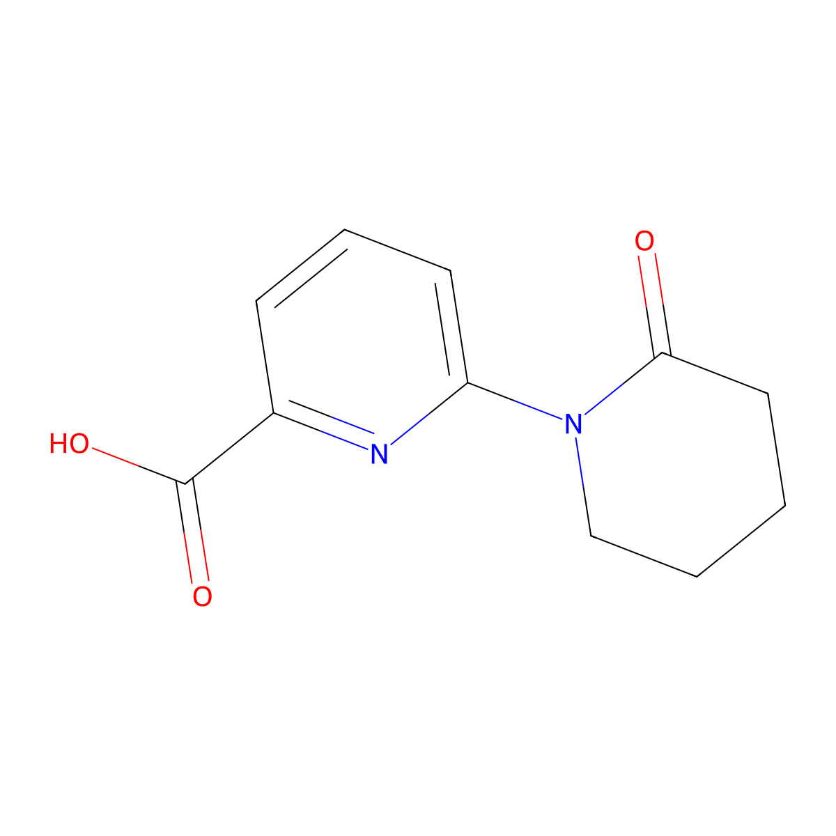 6-(2-Oxopiperidin-1-yl)pyridine-2-carboxylic acid molecular structure, CAS 1779925-50-6