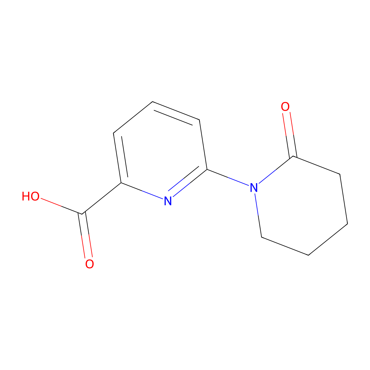 6-(2-Oxopiperidin-1-yl)pyridine-2-carboxylic acid molecular structure, CAS 1779925-50-6