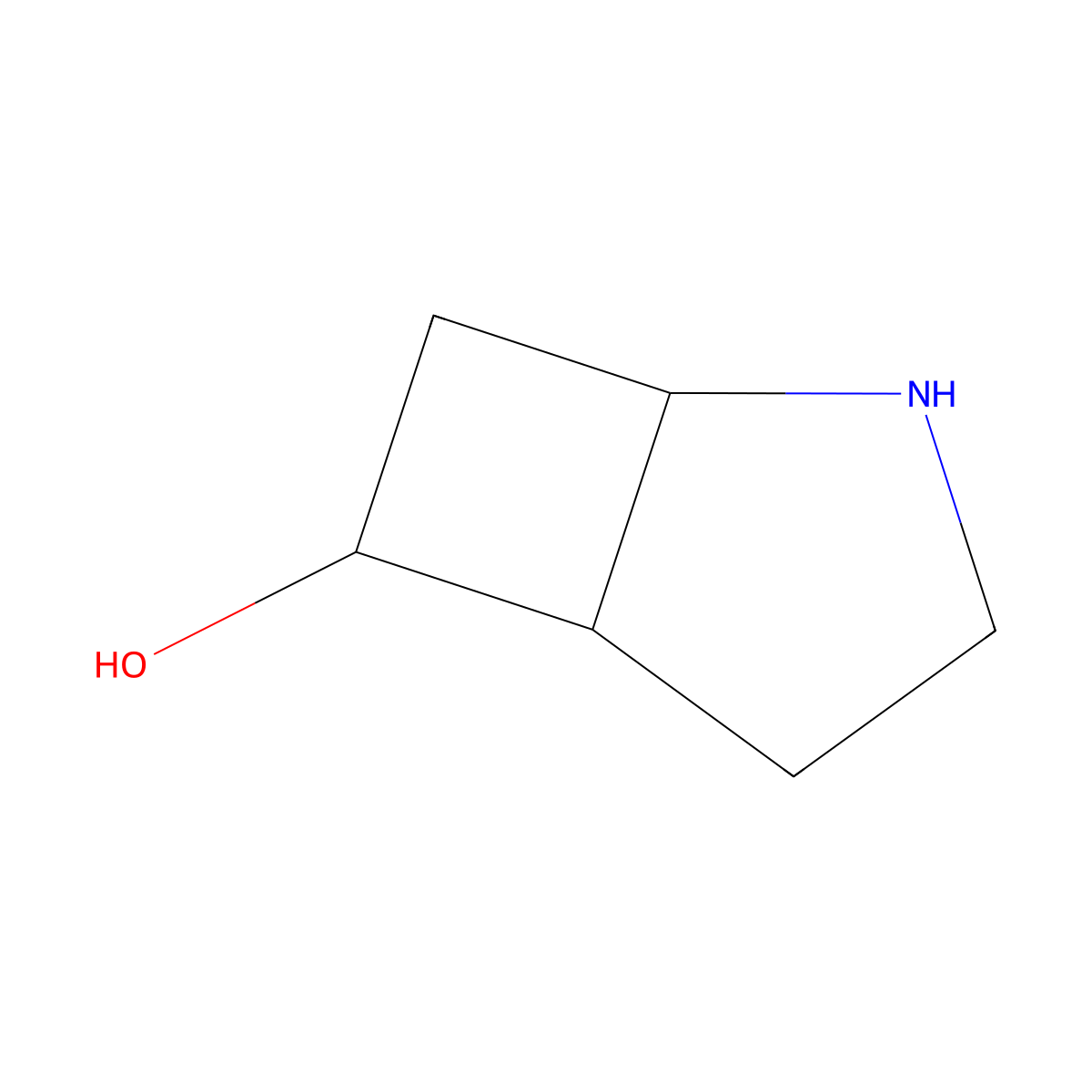 rel-(1R,5R,6R)-2-azabicyclo[3.2.0]heptan-6-ol molecular structure, CAS 1779925-91-5