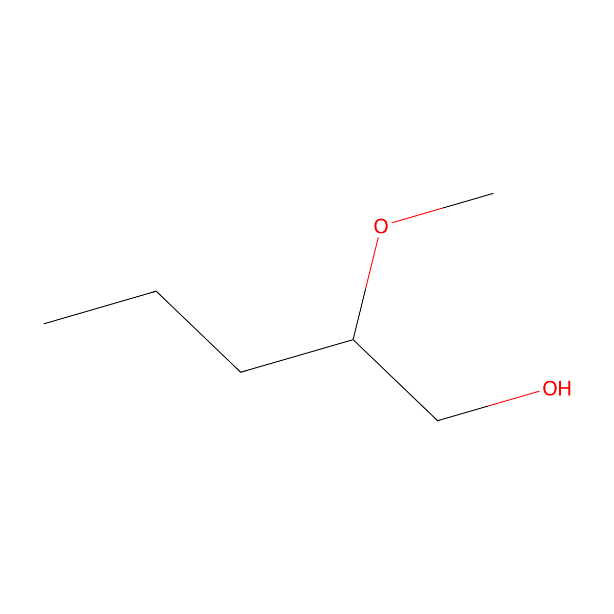 2-Methoxypentan-1-ol molecular structure, CAS 1779926-02-1
