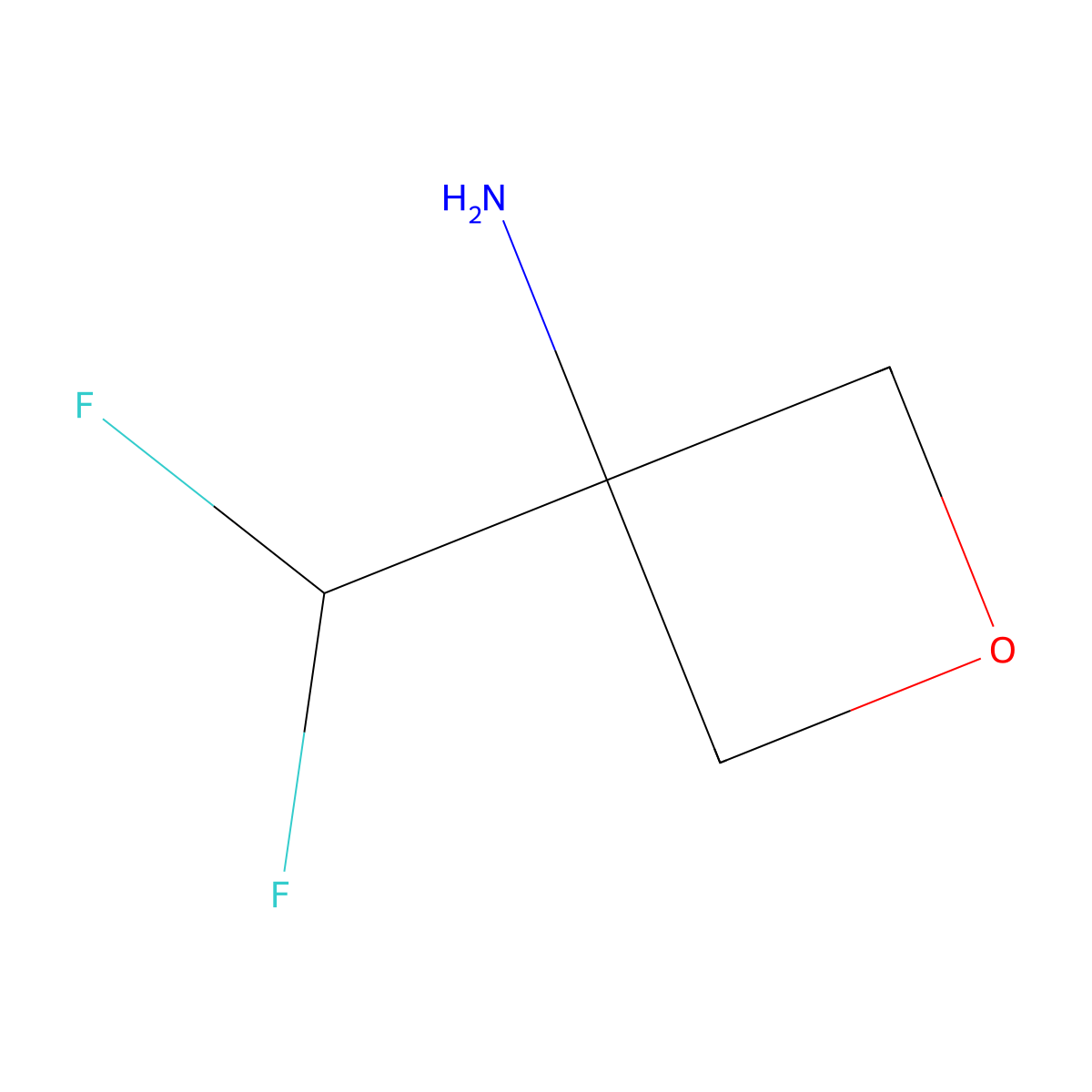 3-(Difluoromethyl)oxetan-3-amine molecular structure, CAS 1779926-68-9