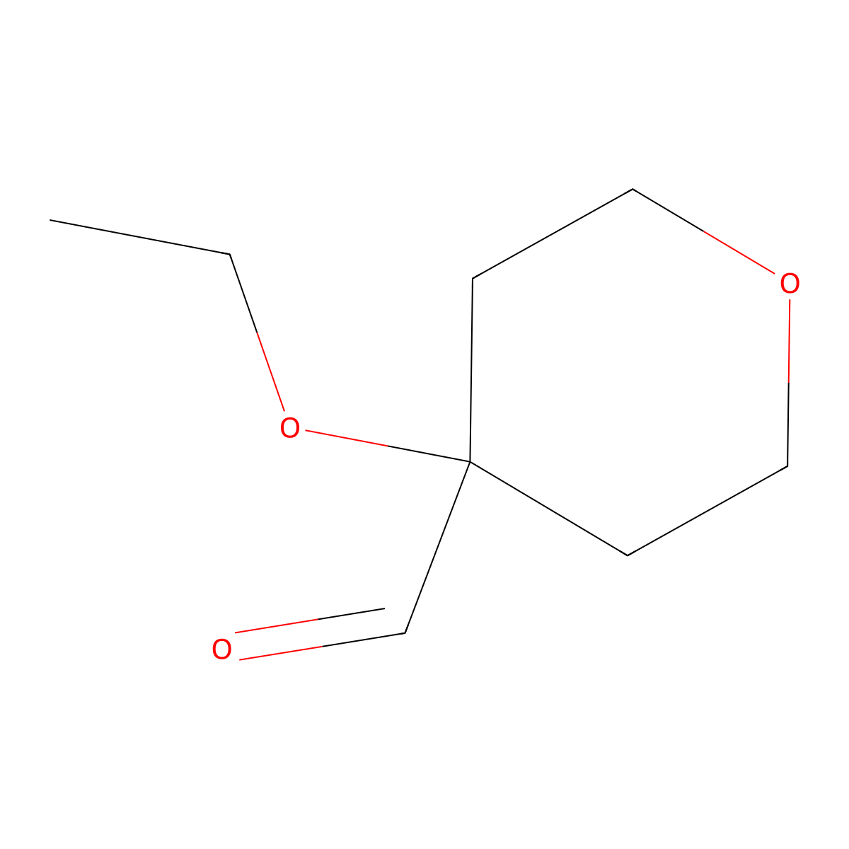 4-Ethoxyoxane-4-carbaldehyde molecular structure, CAS 1779933-40-2