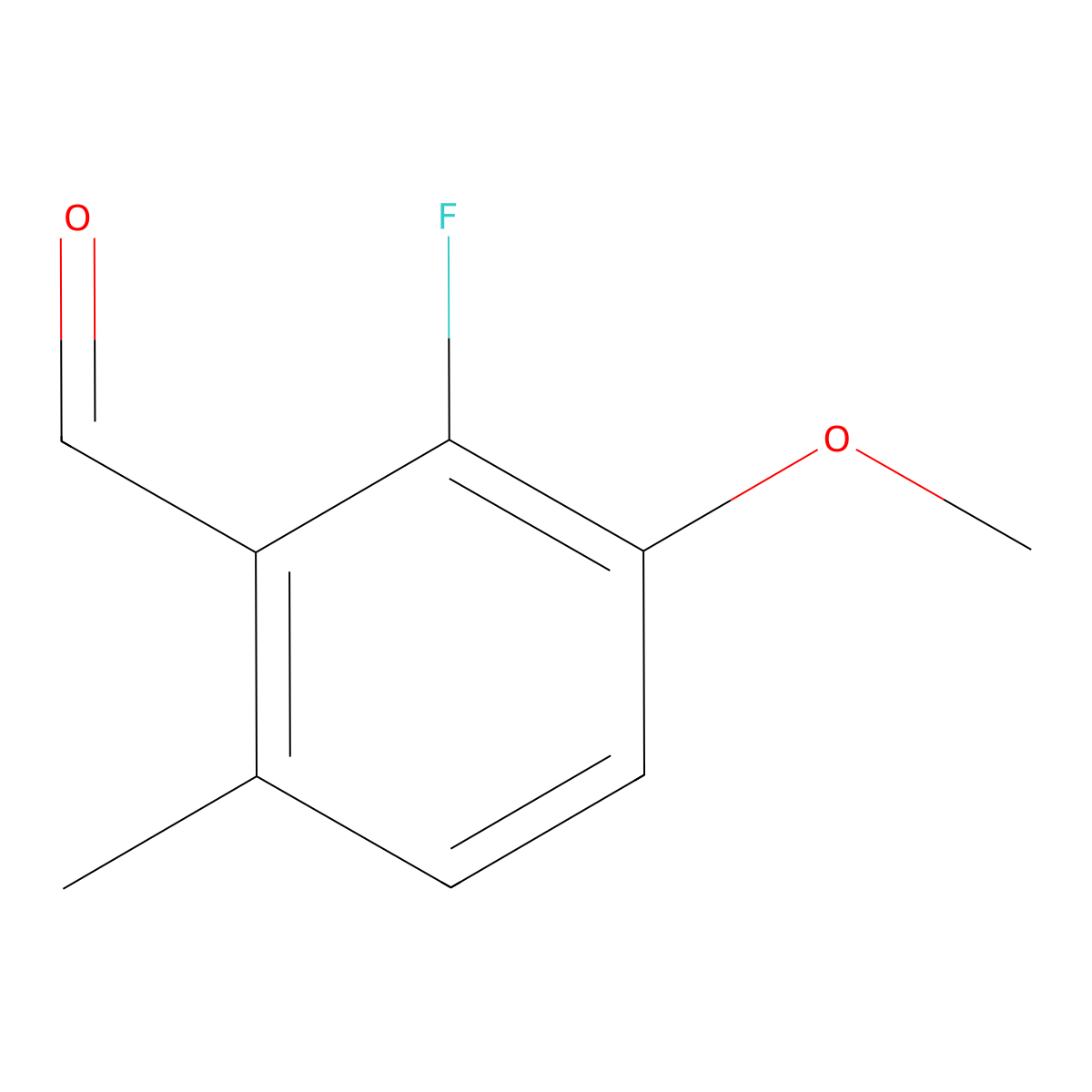 2-Fluoro-3-methoxy-6-methylbenzaldehyde molecular structure, CAS 1779934-79-0