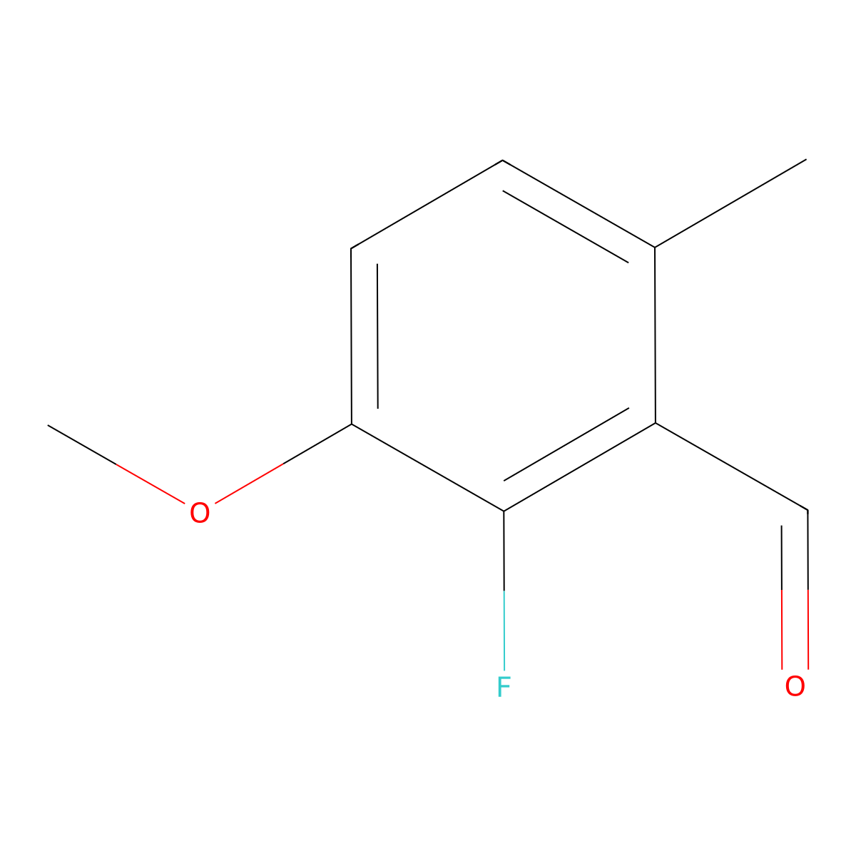 2-Fluoro-3-methoxy-6-methylbenzaldehyde molecular structure, CAS 1779934-79-0