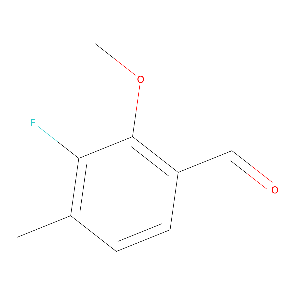 3-Fluoro-2-methoxy-4-methylbenzaldehyde molecular structure, CAS 1779934-93-8