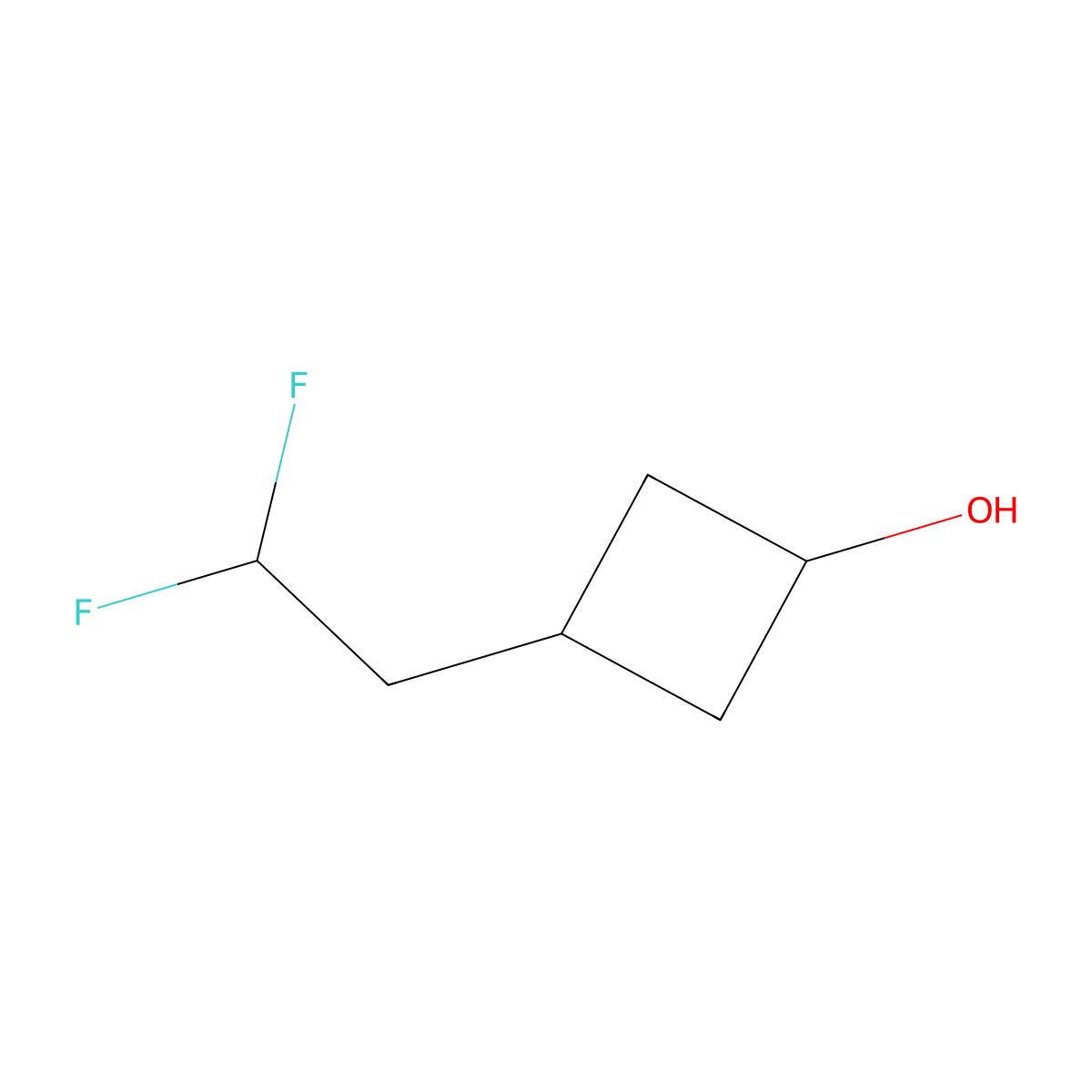3-(2,2-Difluoroethyl)cyclobutan-1-ol molecular structure, CAS 1779935-03-3