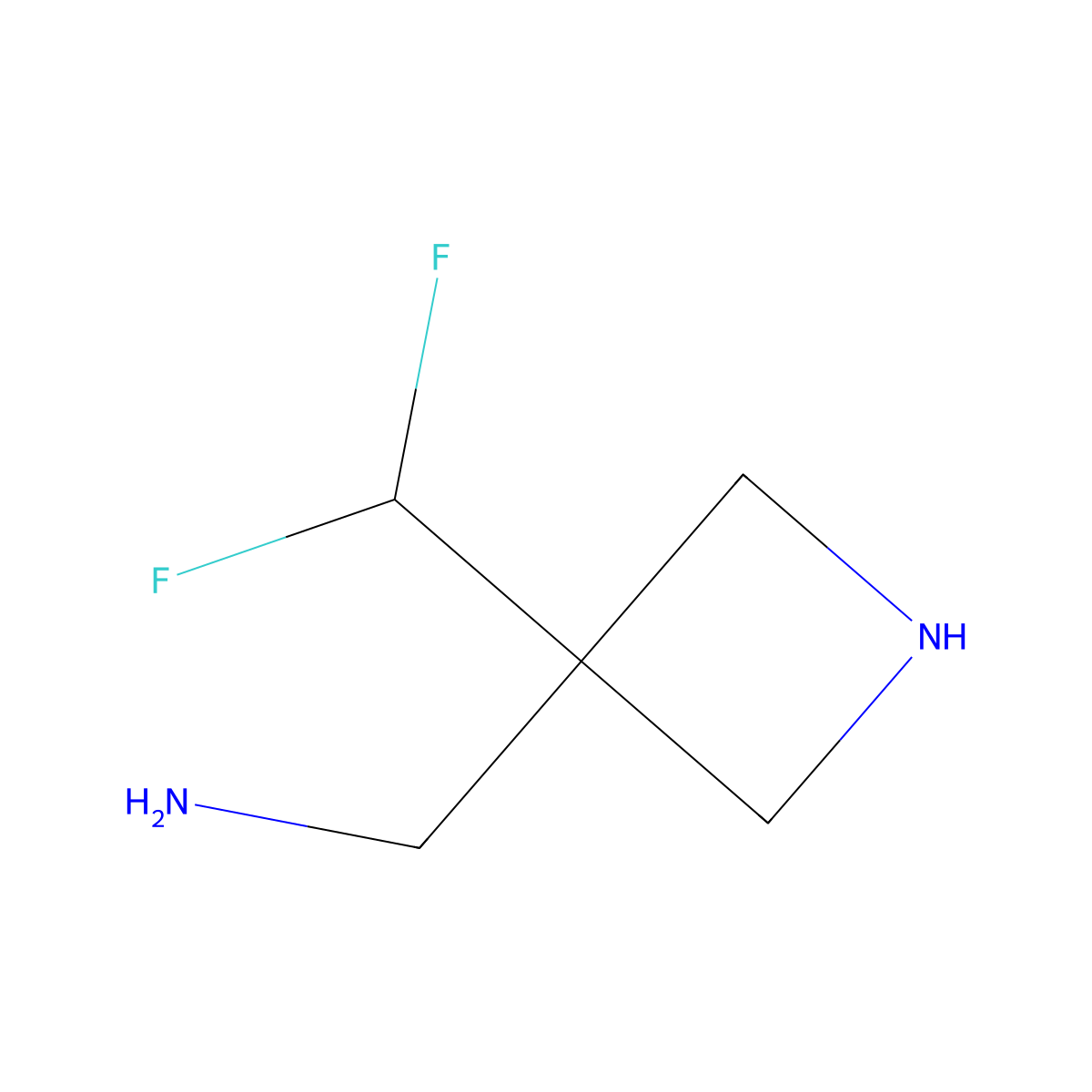 1-[3-(Difluoromethyl)azetidin-3-yl]methanamine molecular structure, CAS 1779935-18-0
