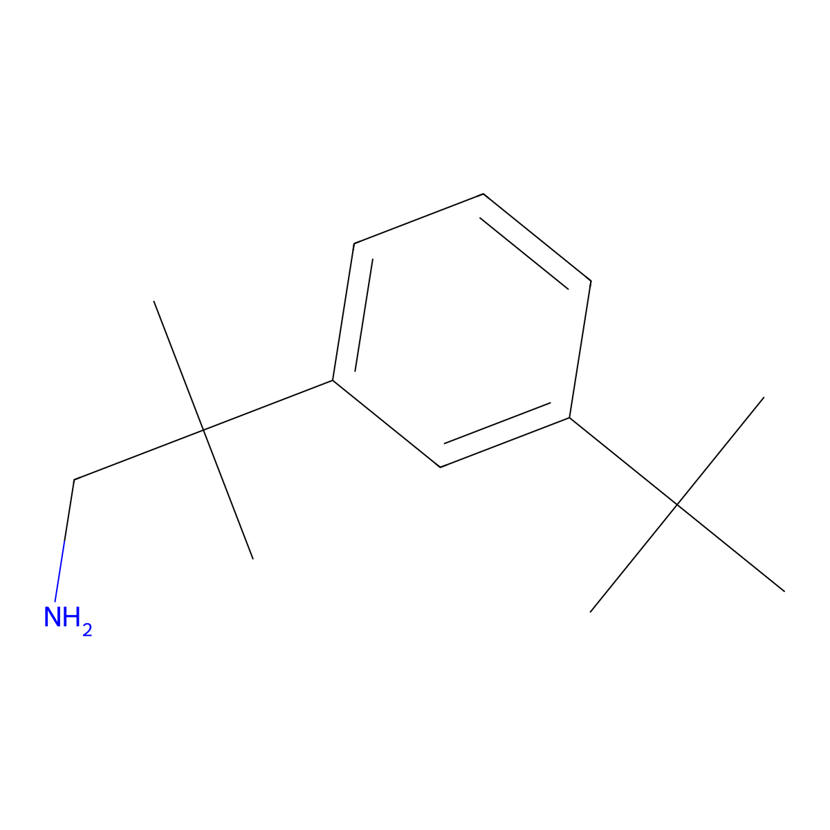 2-(3-Tert-butylphenyl)-2-methylpropan-1-amine molecular structure, CAS 1779936-33-2
