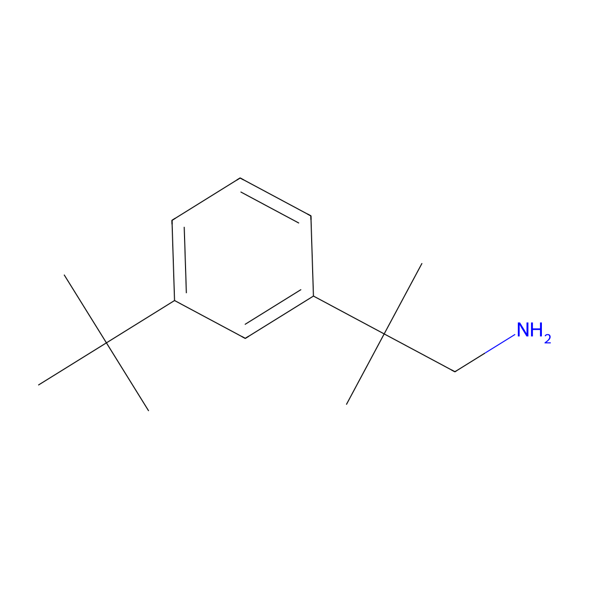 2-(3-Tert-butylphenyl)-2-methylpropan-1-amine molecular structure, CAS 1779936-33-2