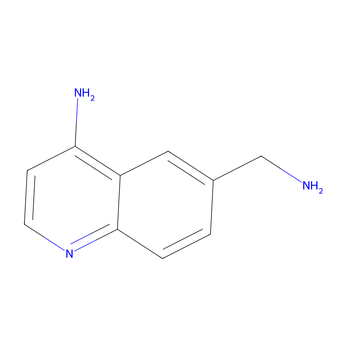 6-(Aminomethyl)quinolin-4-amine molecular structure, CAS 1779937-89-1