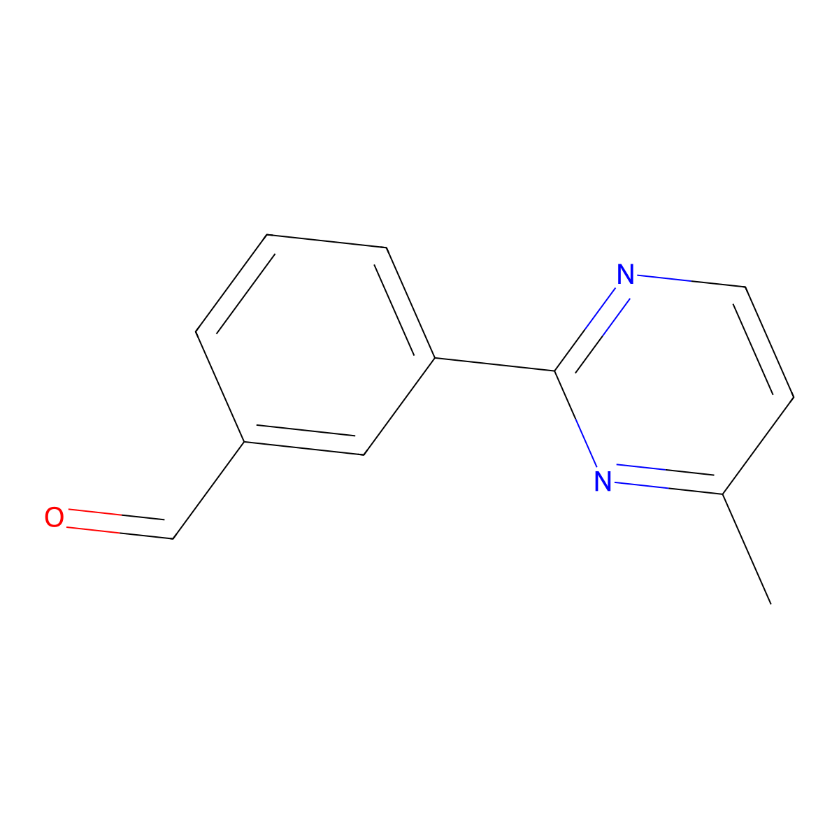 3-(4-Methylpyrimidin-2-yl)benzaldehyde molecular structure, CAS 1779938-52-1