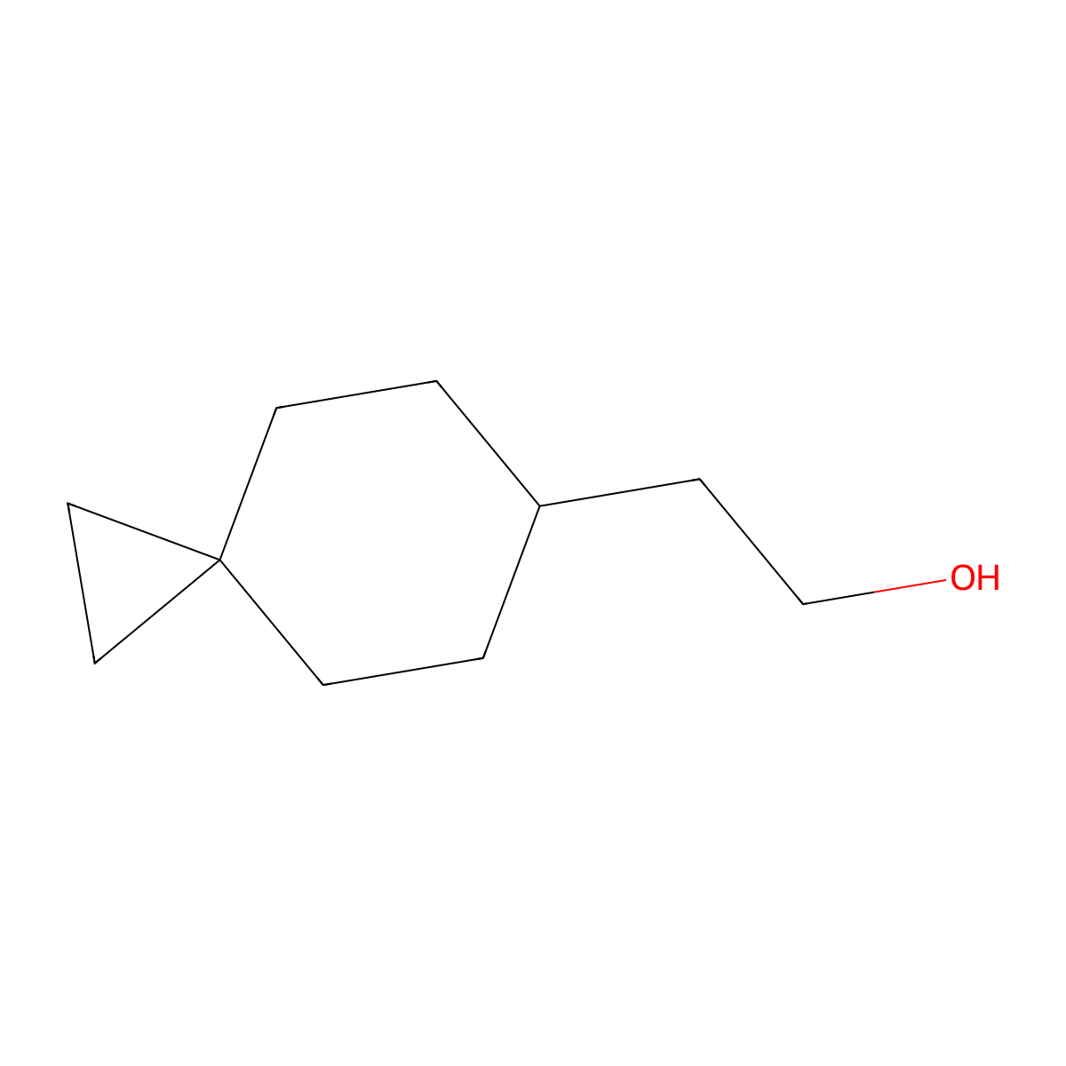 2-(Spiro(2.5)octan-6-yl)ethan-1-ol molecular structure, CAS 1779939-25-1