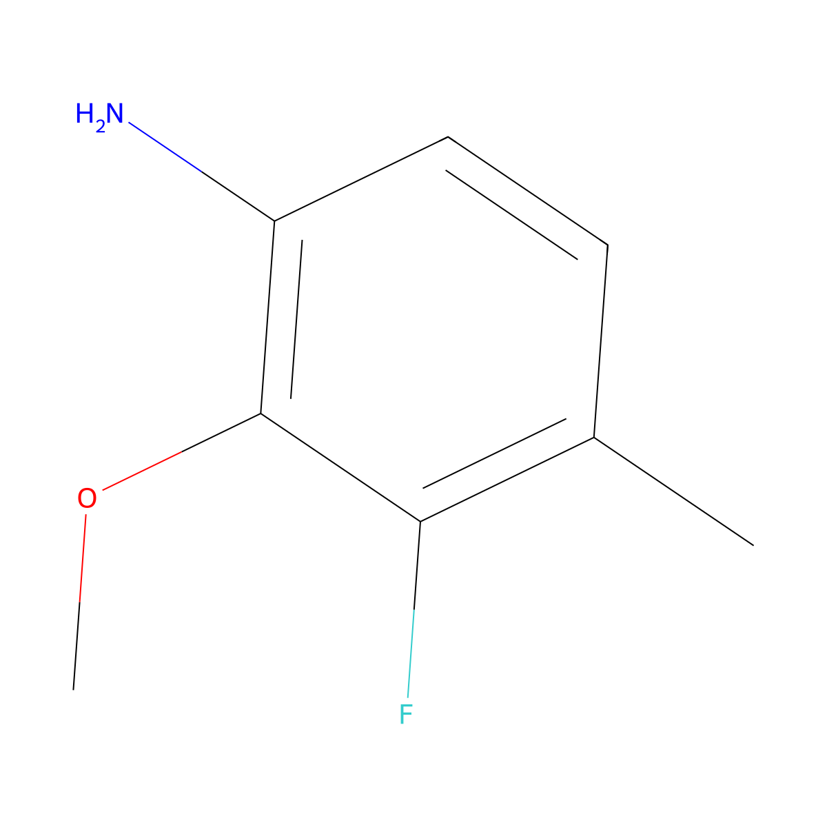 3-Fluoro-2-methoxy-4-methylaniline molecular structure, CAS 1779939-56-8