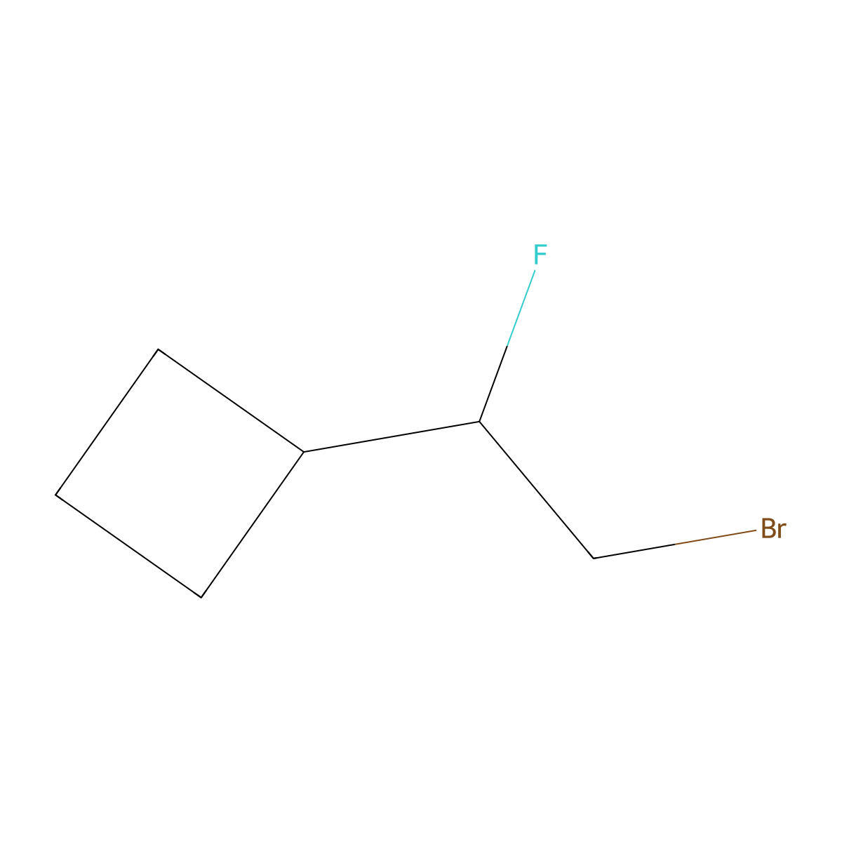 (2-Bromo-1-fluoroethyl)cyclobutane molecular structure, CAS 1779941-63-7