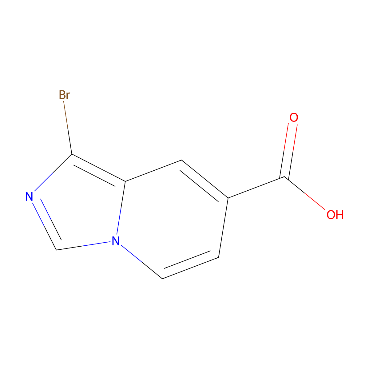 1-Bromoimidazo[1,5-a]pyridine-7-carboxylicacid molecular structure, CAS 1779943-90-6