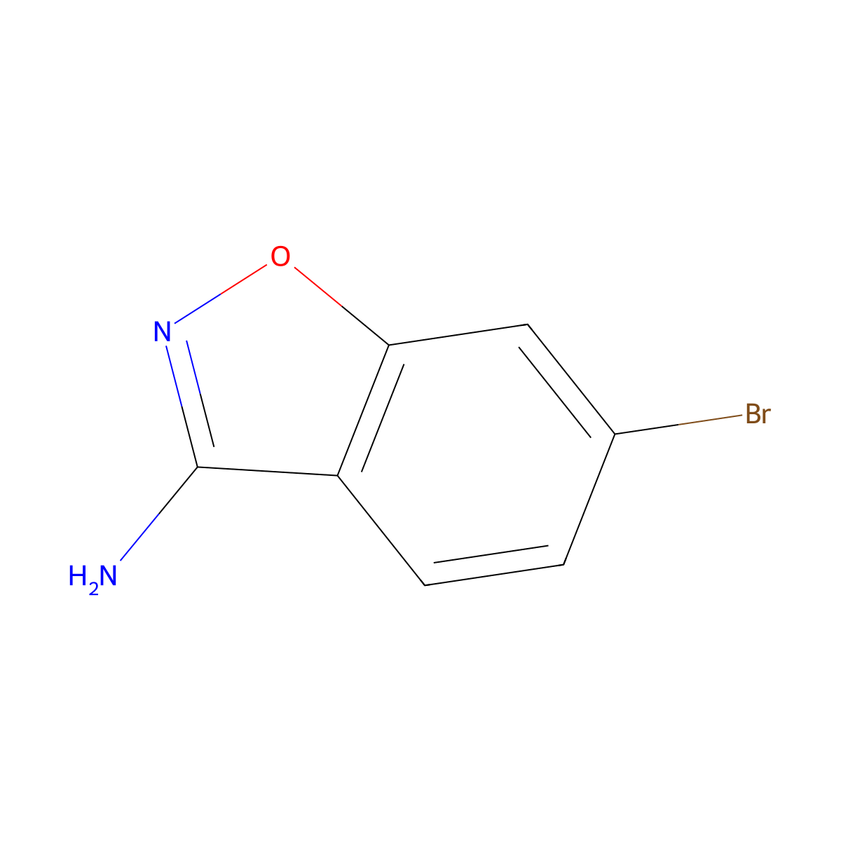 6-Bromo-1,2-benzoxazol-3-amine molecular structure, CAS 177995-39-0