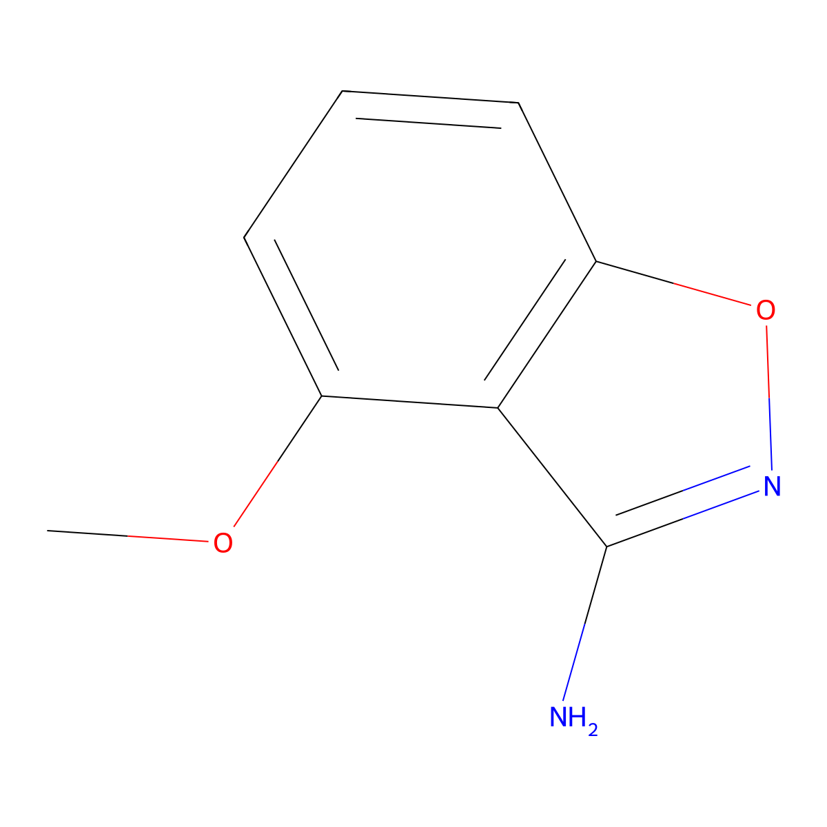 4-Methoxy-1,2-benzoxazol-3-amine molecular structure, CAS 177995-40-3