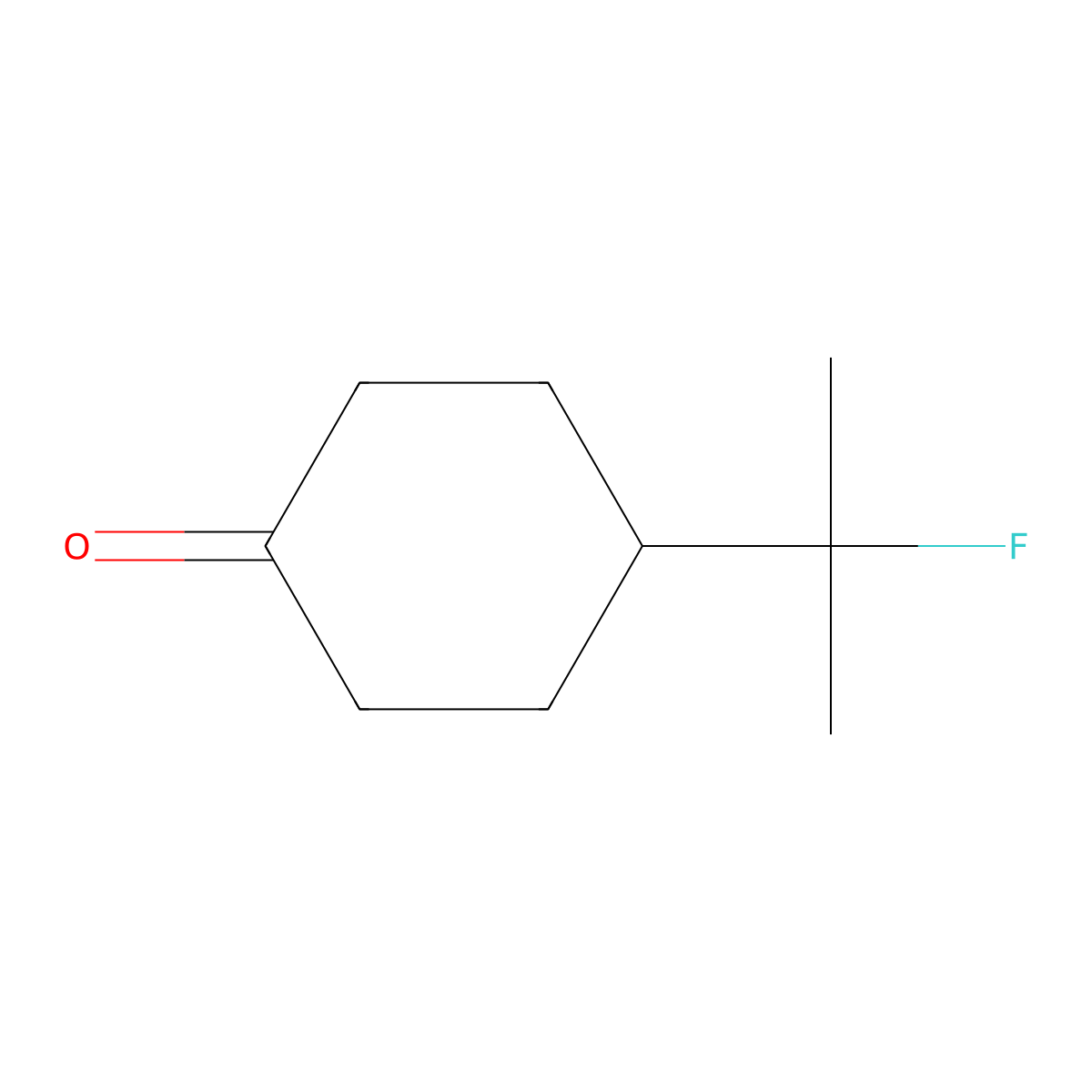 4-(2-FLUOROPROPAN-2-YL)CYCLOHEXANone molecular structure, CAS 177995-52-7